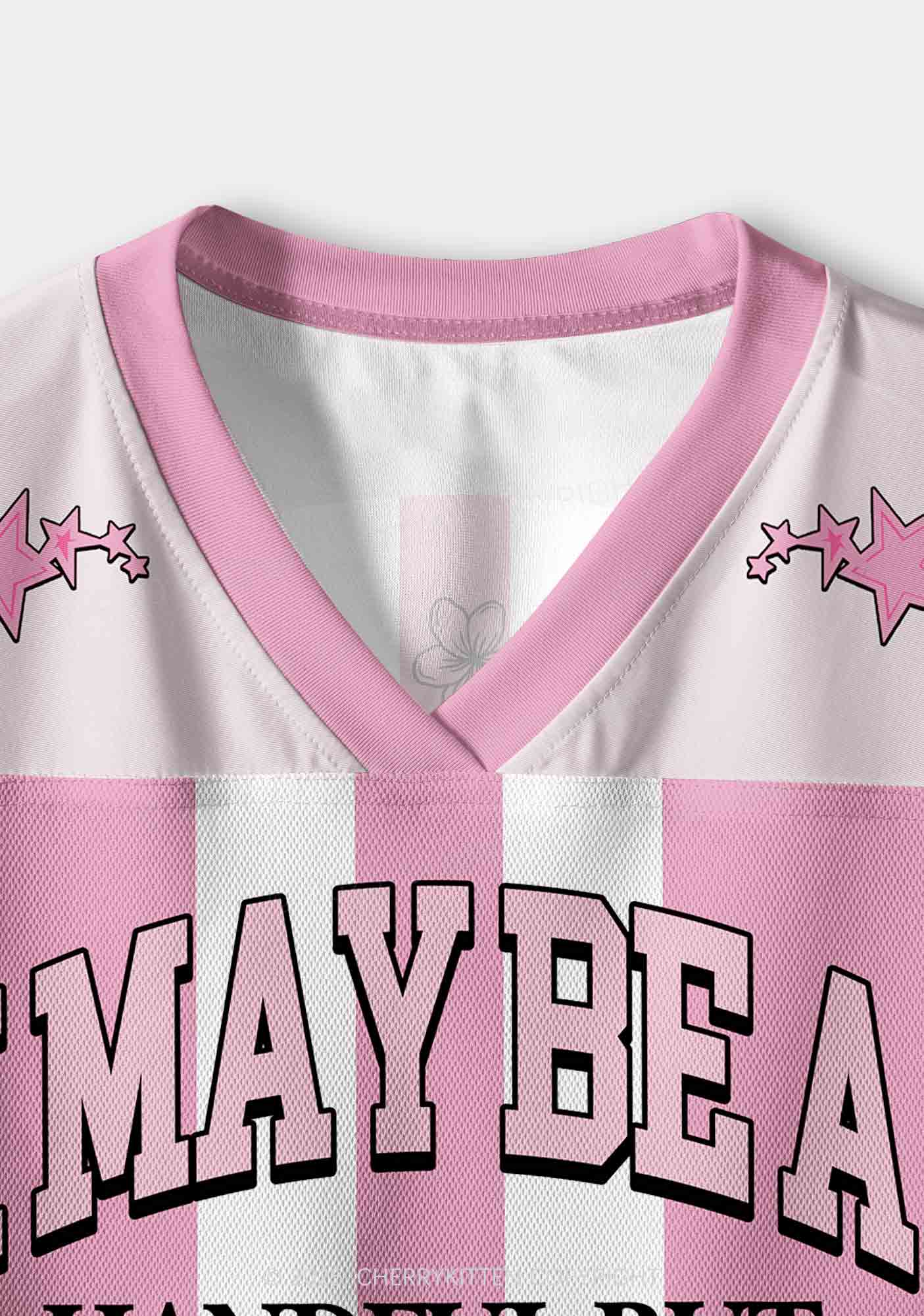 Custom I May Be A Handful Y2K Crop Sport Jersey Shirts Cherrykitten - Image 4