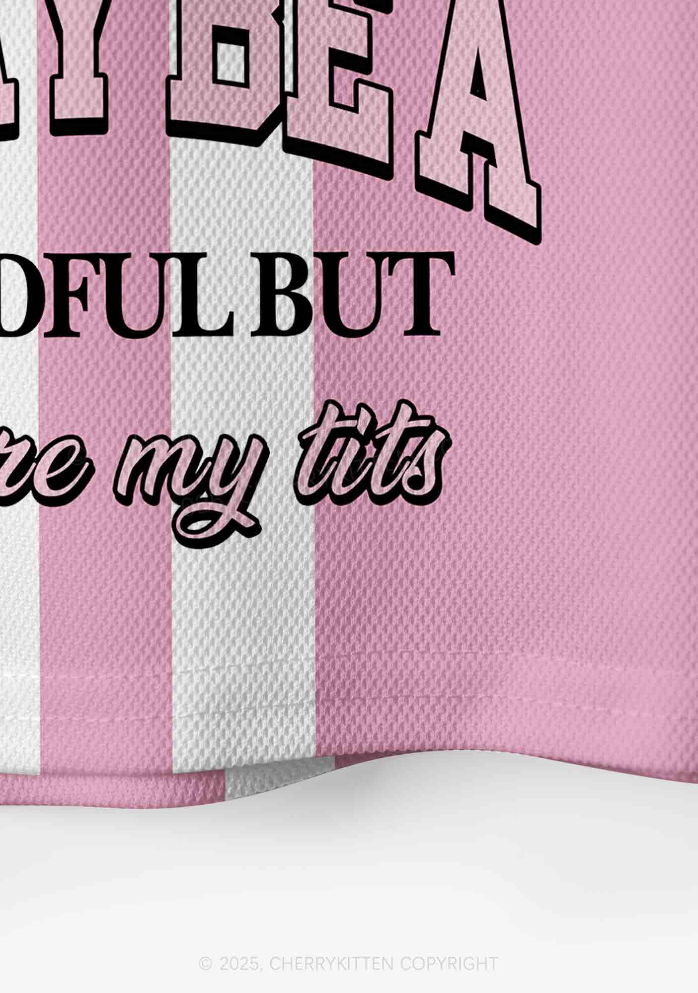 Custom I May Be A Handful Y2K Crop Sport Jersey Shirts Cherrykitten - Image 5