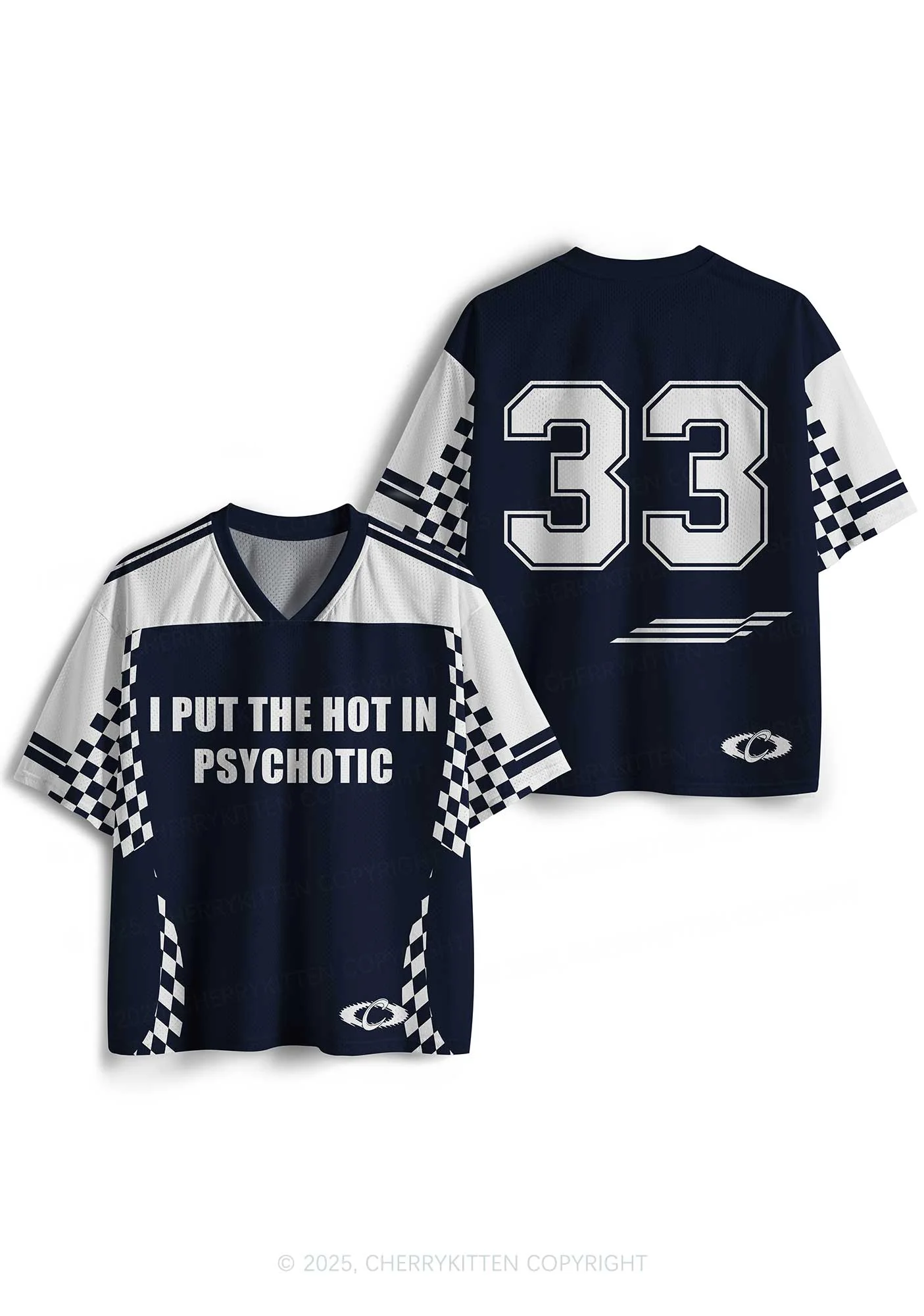 Custom I Put The Hot In Psychotic Y2K Sport Jersey Shirts Cherrykitten - Image 3