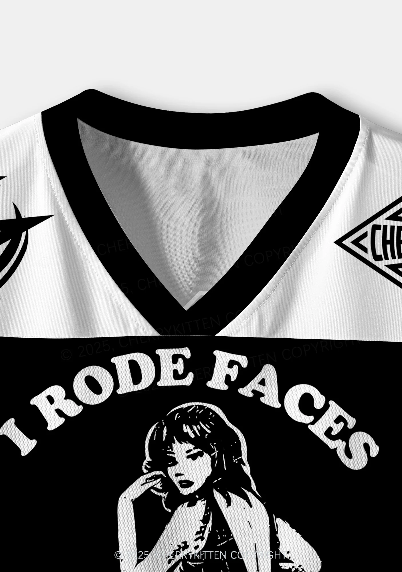 Custom I Rode Faces Y2K Crop Sport Jersey Shirts Cherrykitten - Image 3