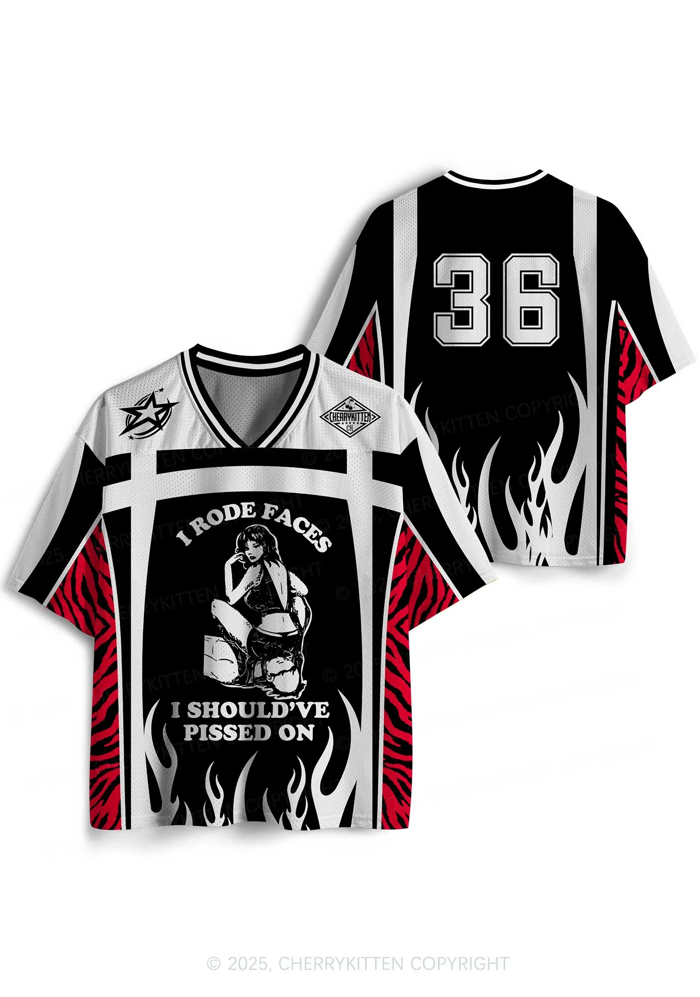 Custom I Rode Faces Y2K Sport Jersey Shirts Cherrykitten - Image 3
