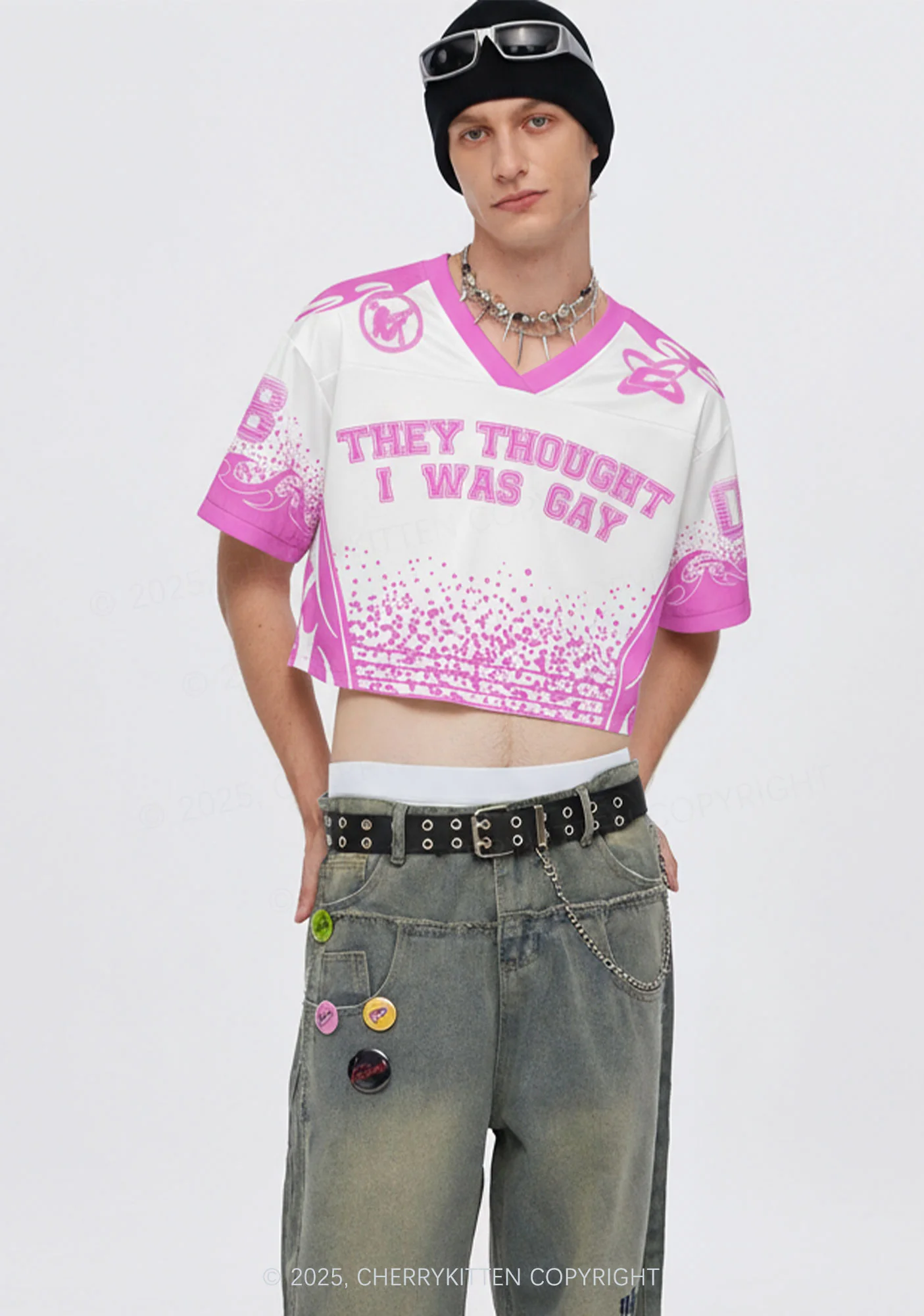 Custom I Was Gay Pride Y2K Crop Sport Jersey Shirts Cherrykitten - Image 2