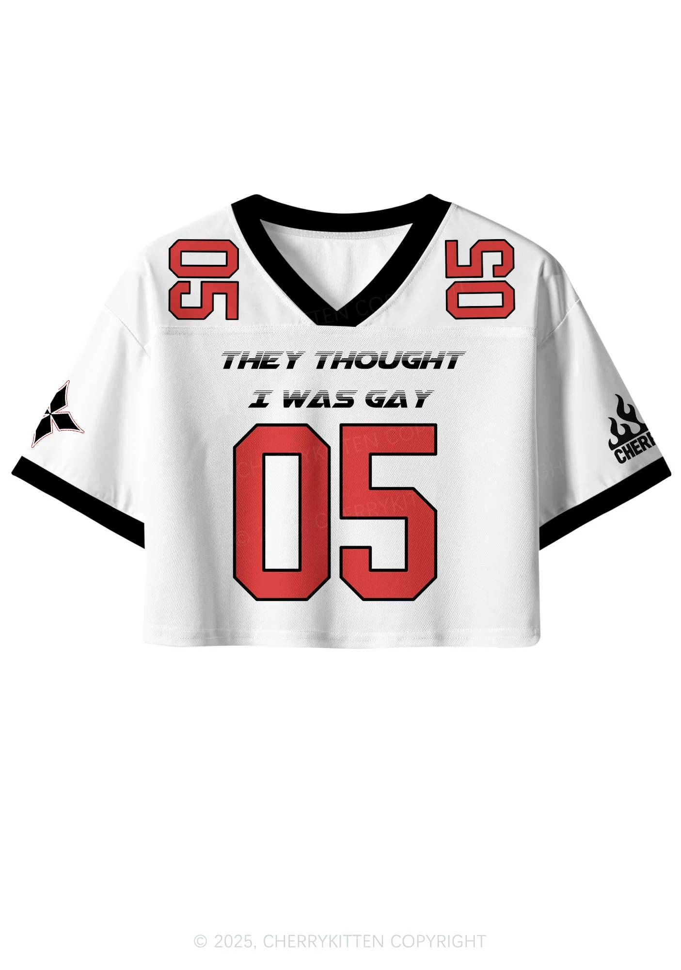 Custom I Was Gay Two Sides Pride Y2K Crop Sport Jersey Shirts Cherrykitten - Image 2