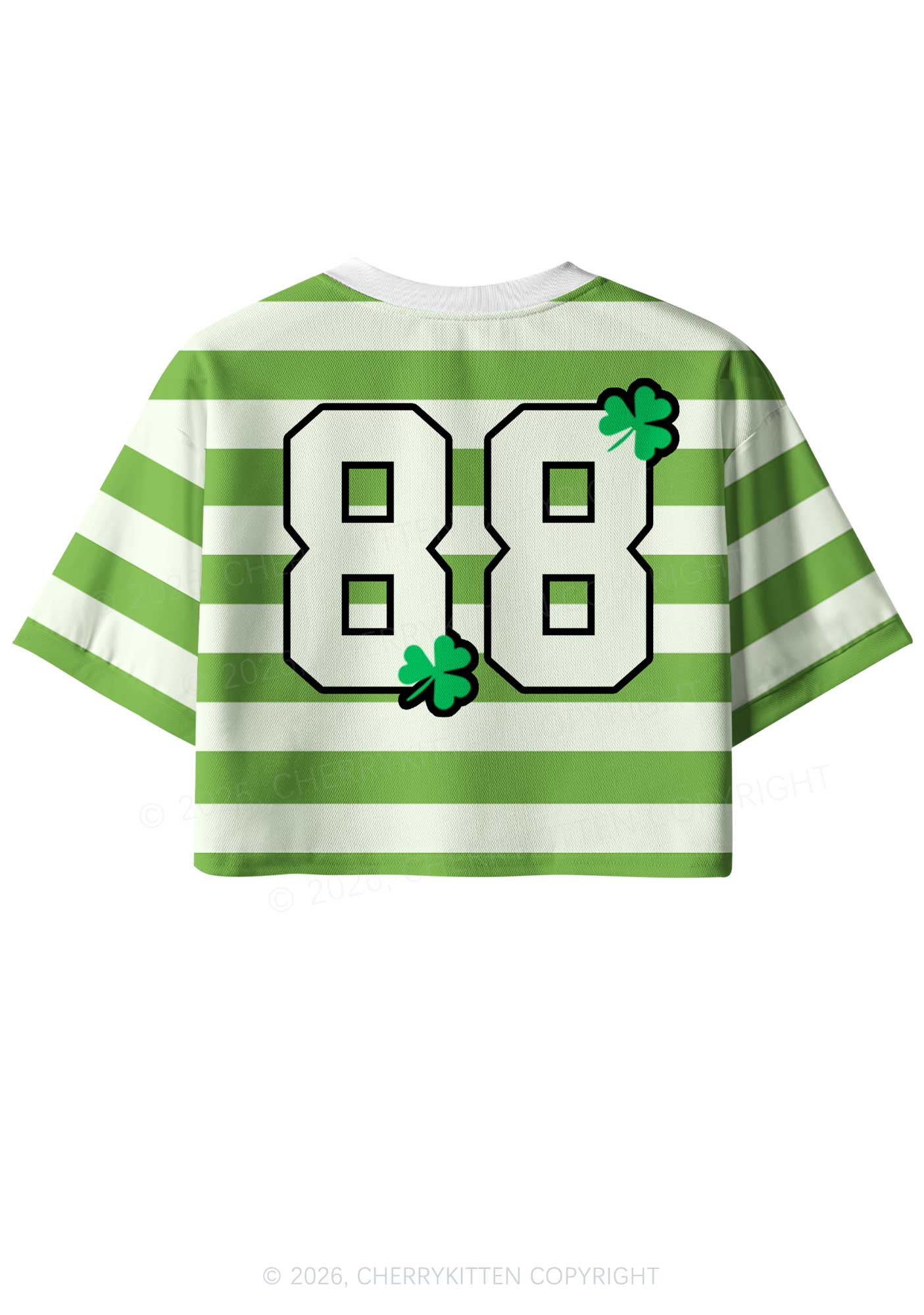 Custom Irish Princess St Patricks Y2K Crop Sport Jersey Shirts Cherrykitten - Image 4