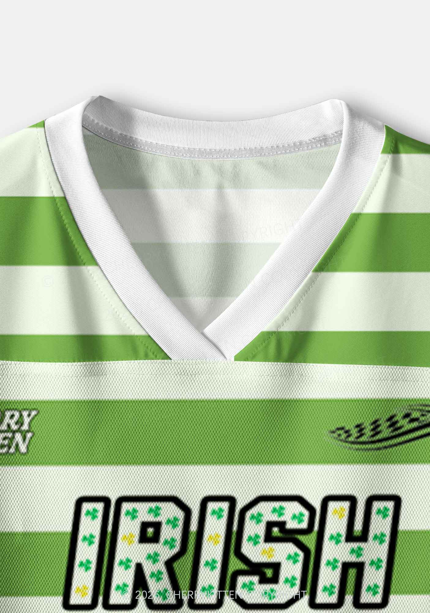 Custom Irish Princess St Patricks Y2K Crop Sport Jersey Shirts Cherrykitten - Image 5