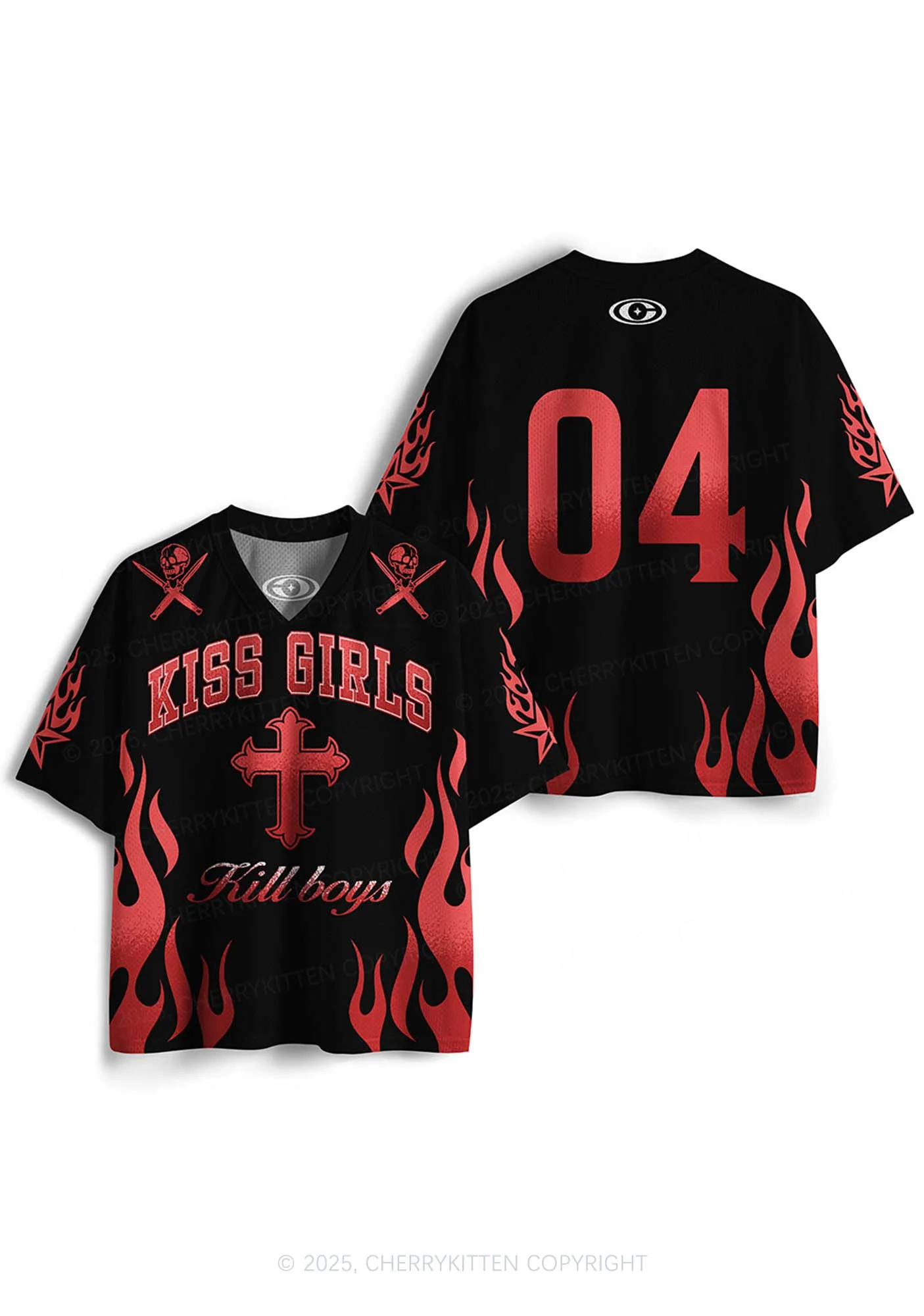 Custom Kiss Girls Pride Y2K Sport Jersey Shirts Cherrykitten - Image 4