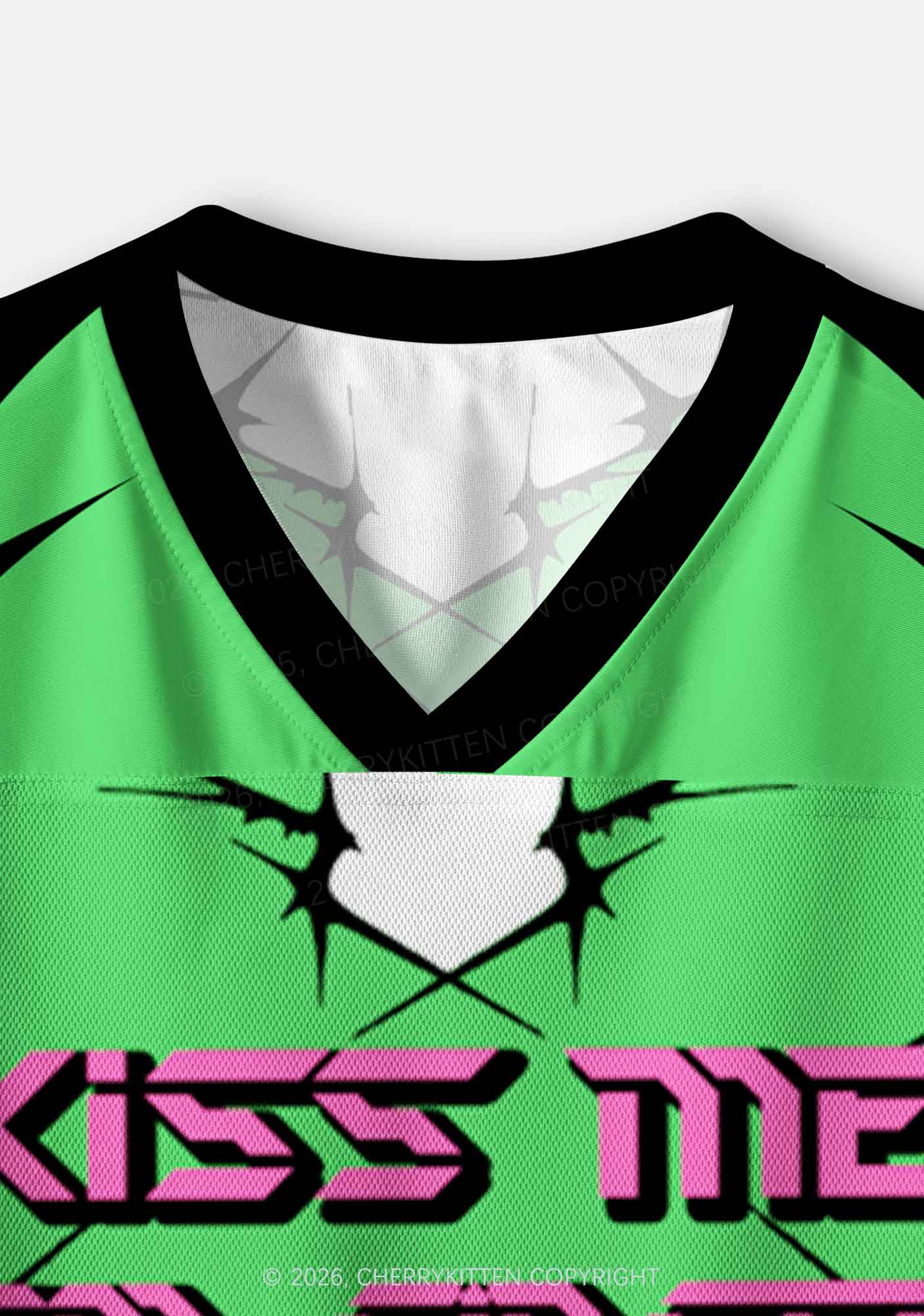 Custom Kiss Me Im Ginger St Patricks Y2K Crop Sport Jersey Shirts Cherrykitten - Image 5