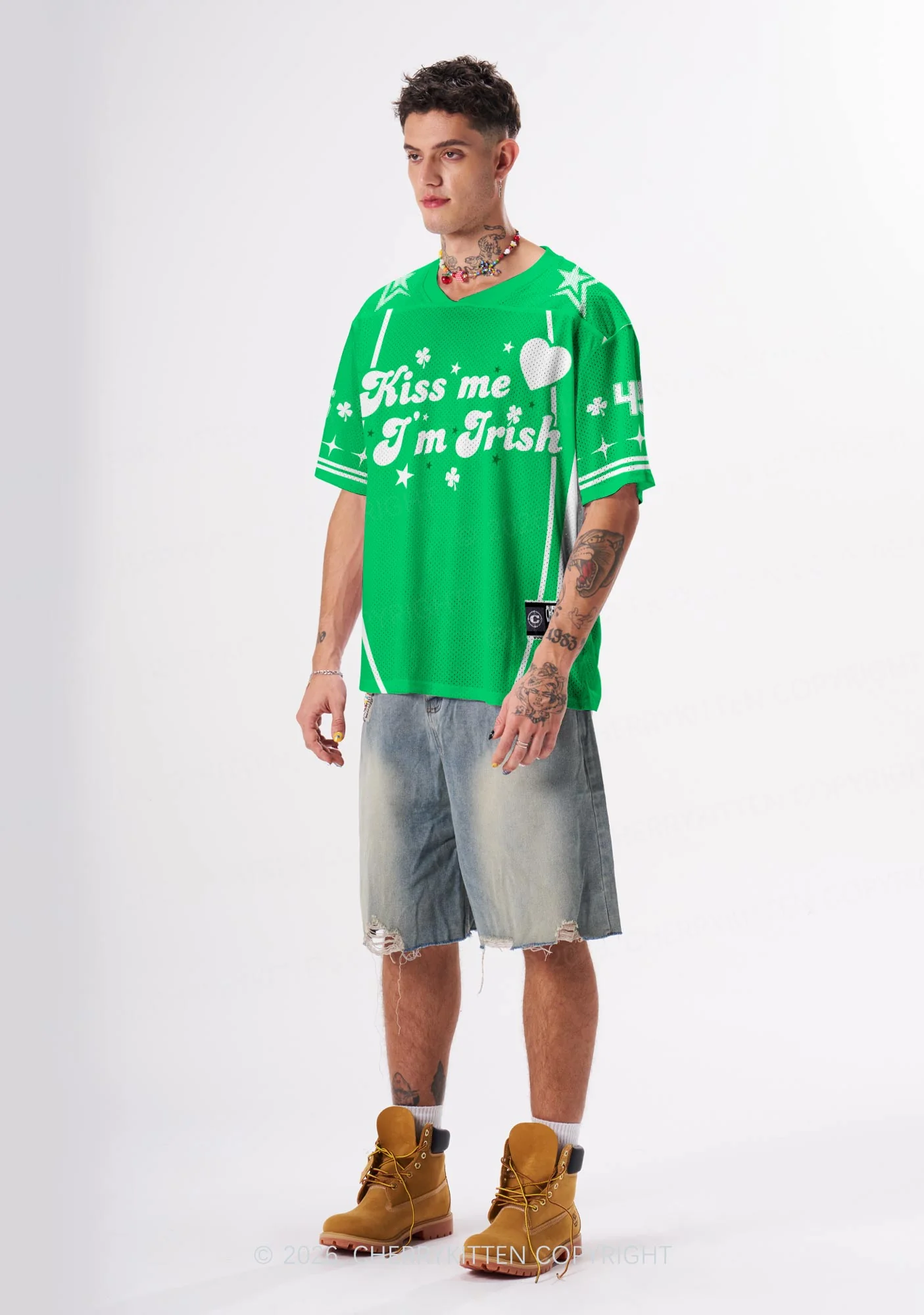 Custom Kiss Me Im Irish St Patricks Y2K Sport Jersey Shirts Cherrykitten - Image 2