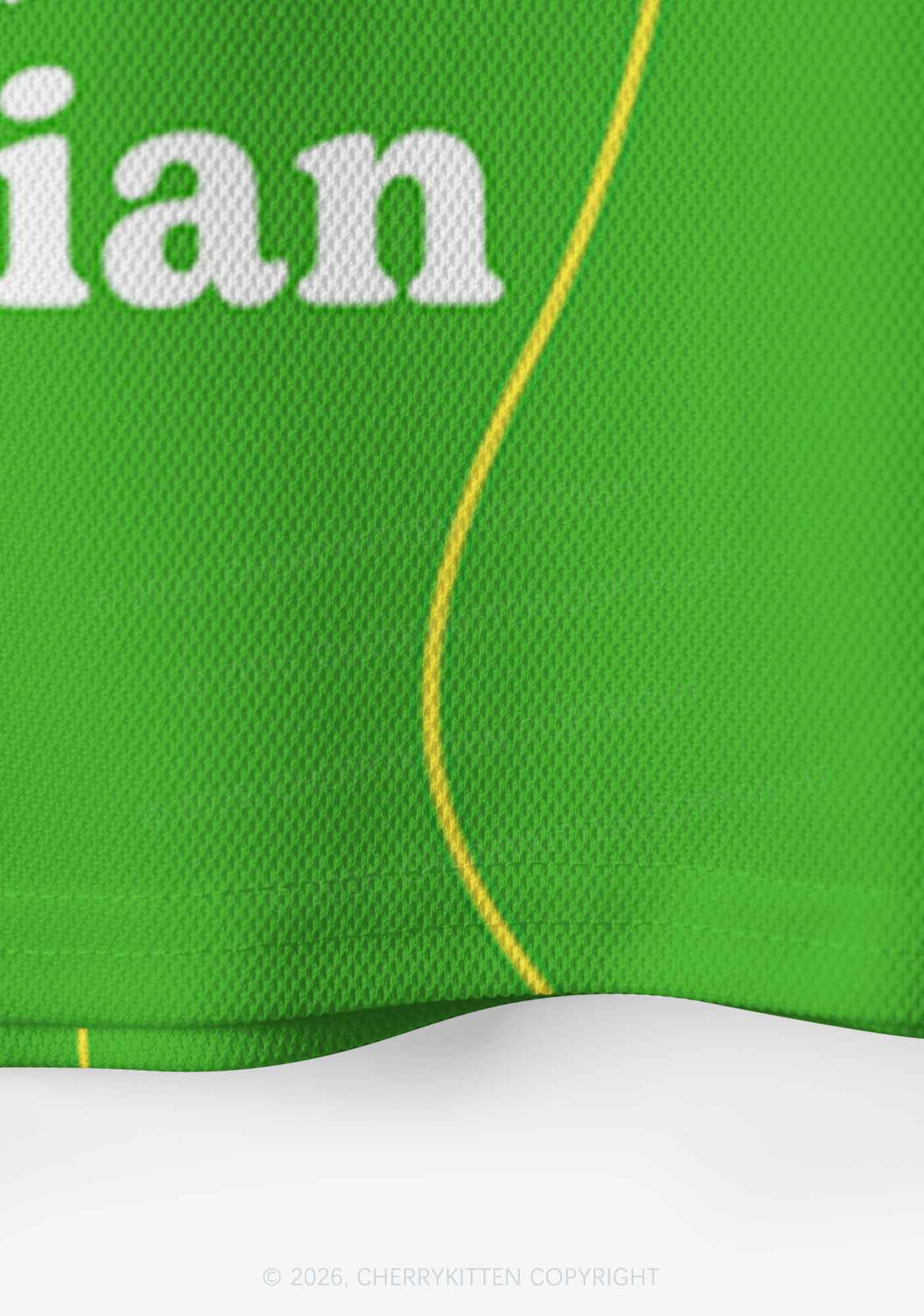 Custom Kiss Me Im Italian St Patricks Y2K Crop Sport Jersey Shirts Cherrykitten - Image 6