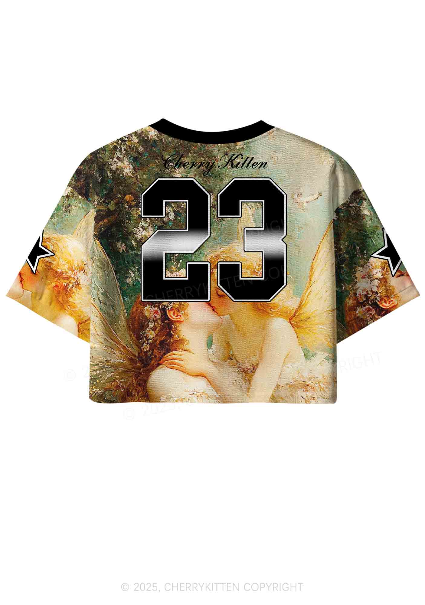 Custom Kiss More Girls Lesbian Pride Y2K Crop Sport Jersey Shirts Cherrykitten - Image 2