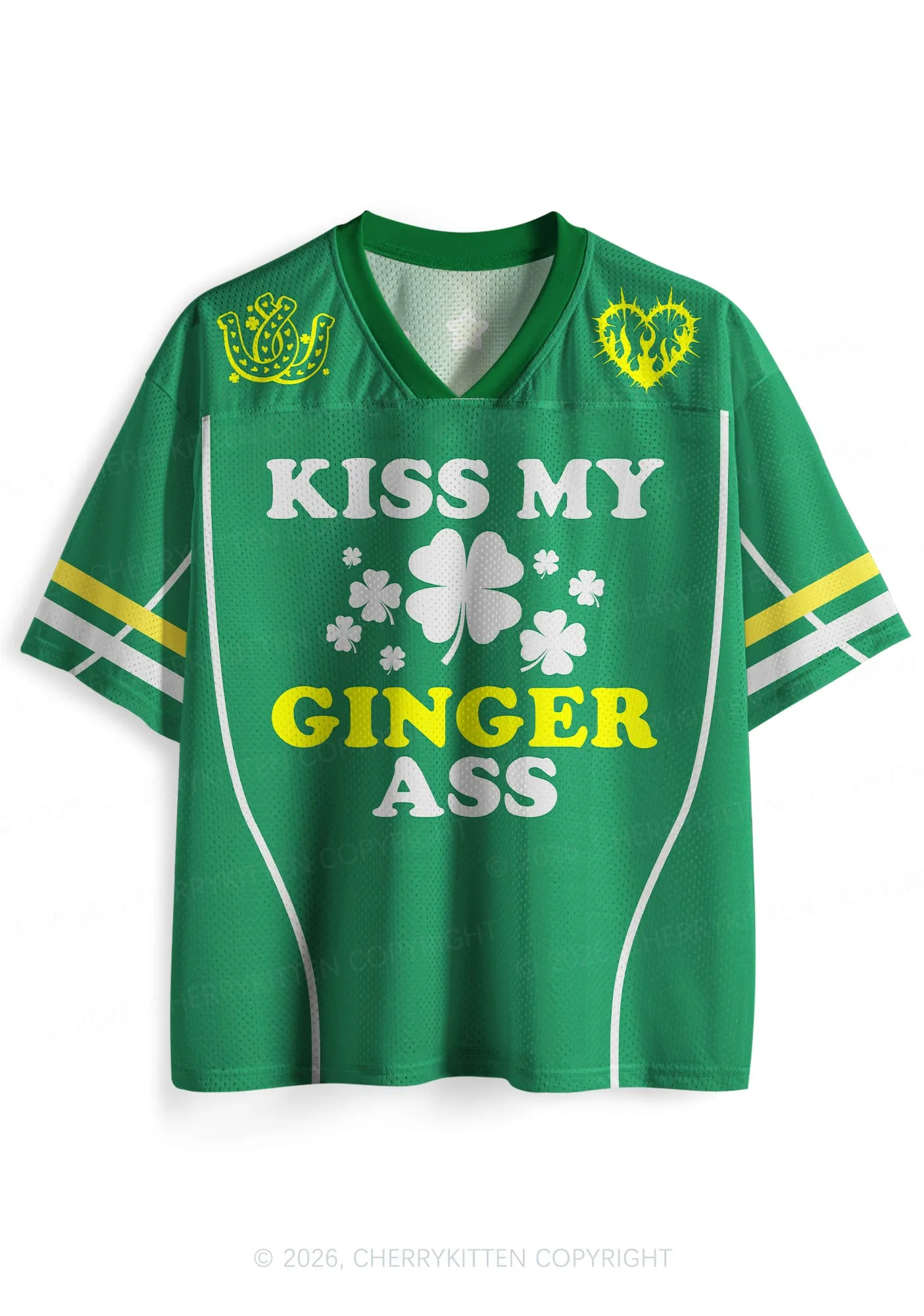 Custom Kiss My Ginger Axx St Patricks Y2K Sport Jersey Shirts Cherrykitten - Image 3