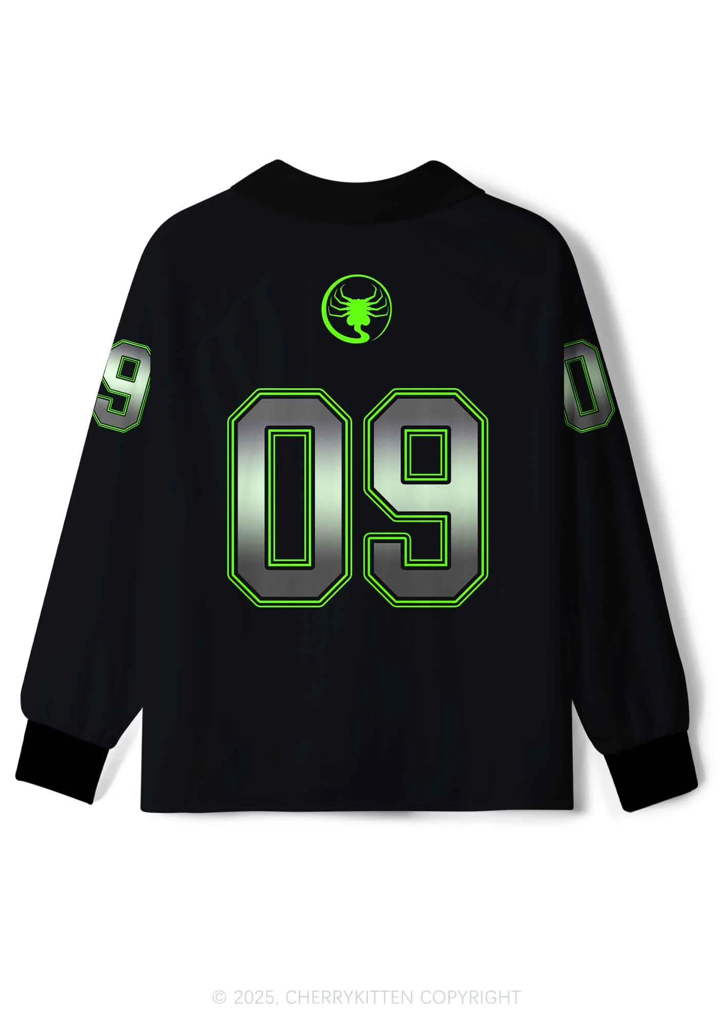 Custom Kitten And Girl Y2K Long Sleeve Sport Jersey Shirts Cherrykitten - Image 2