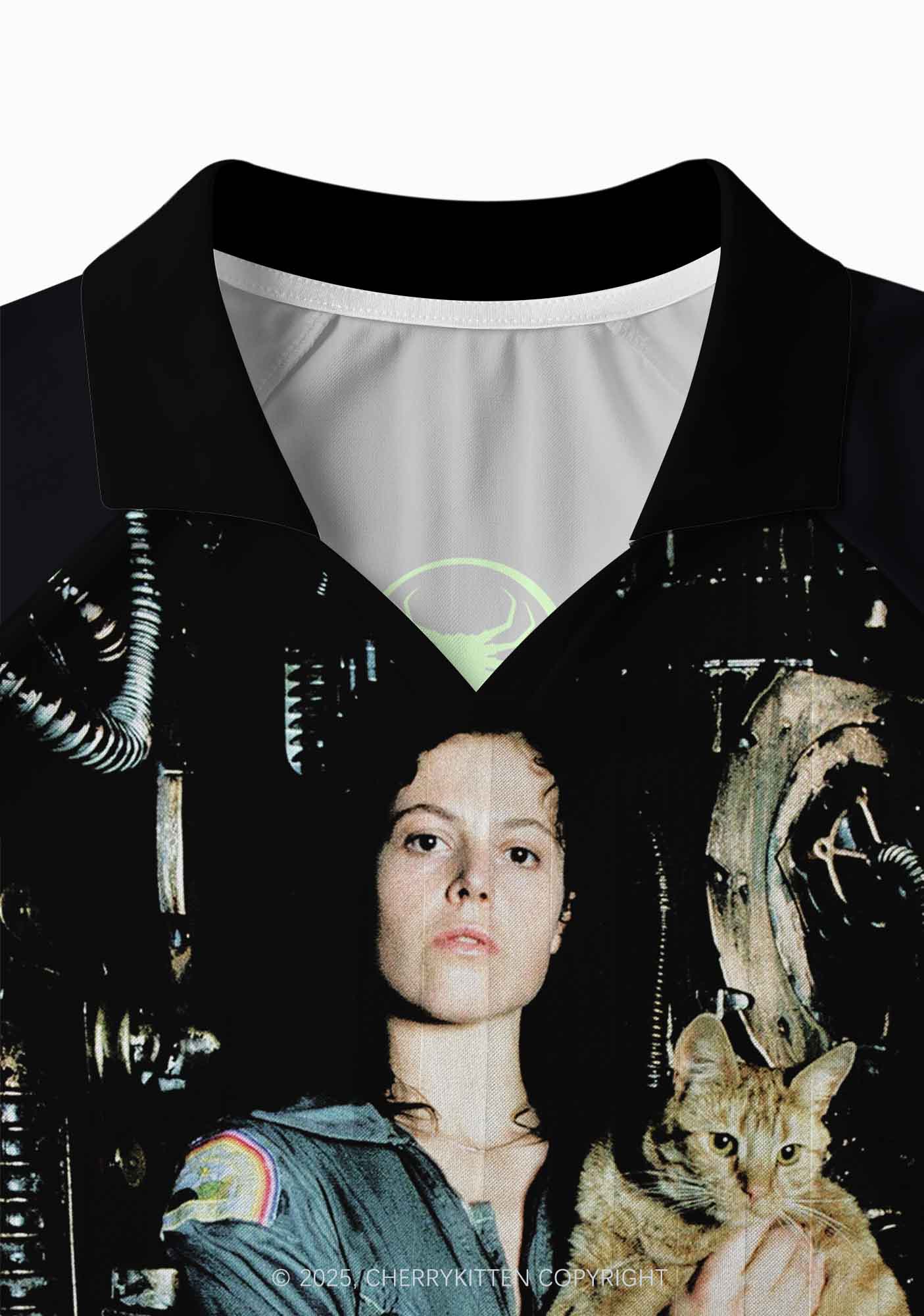 Custom Kitten And Girl Y2K Long Sleeve Sport Jersey Shirts Cherrykitten - Image 4