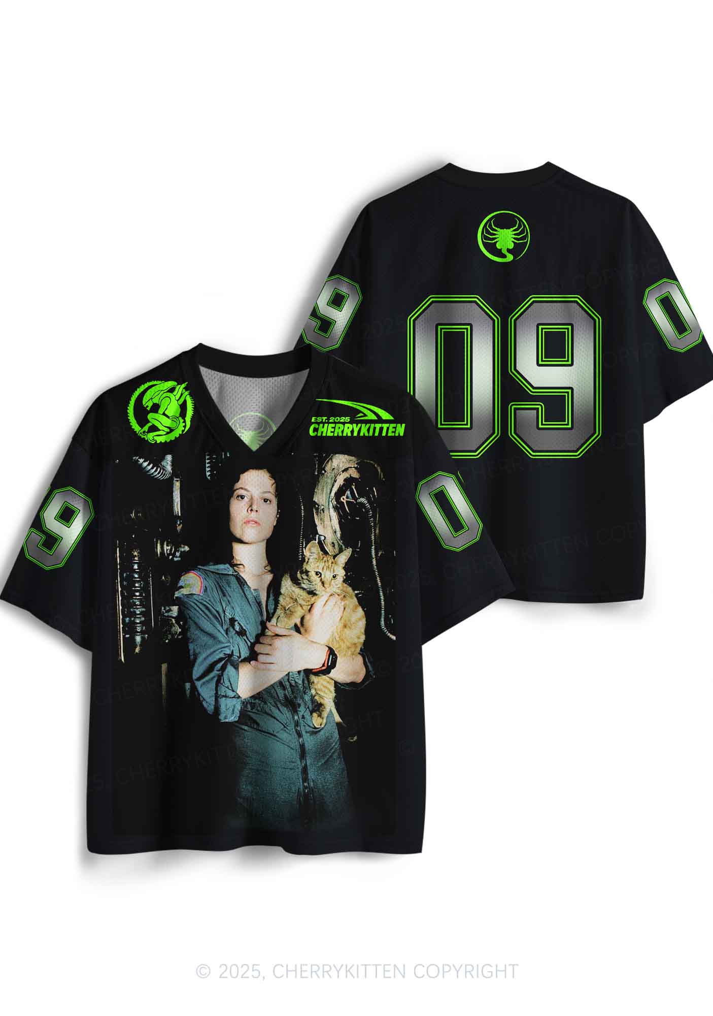Custom Kitten And Girl Y2K Sport Jersey Shirts Cherrykitten - Image 3