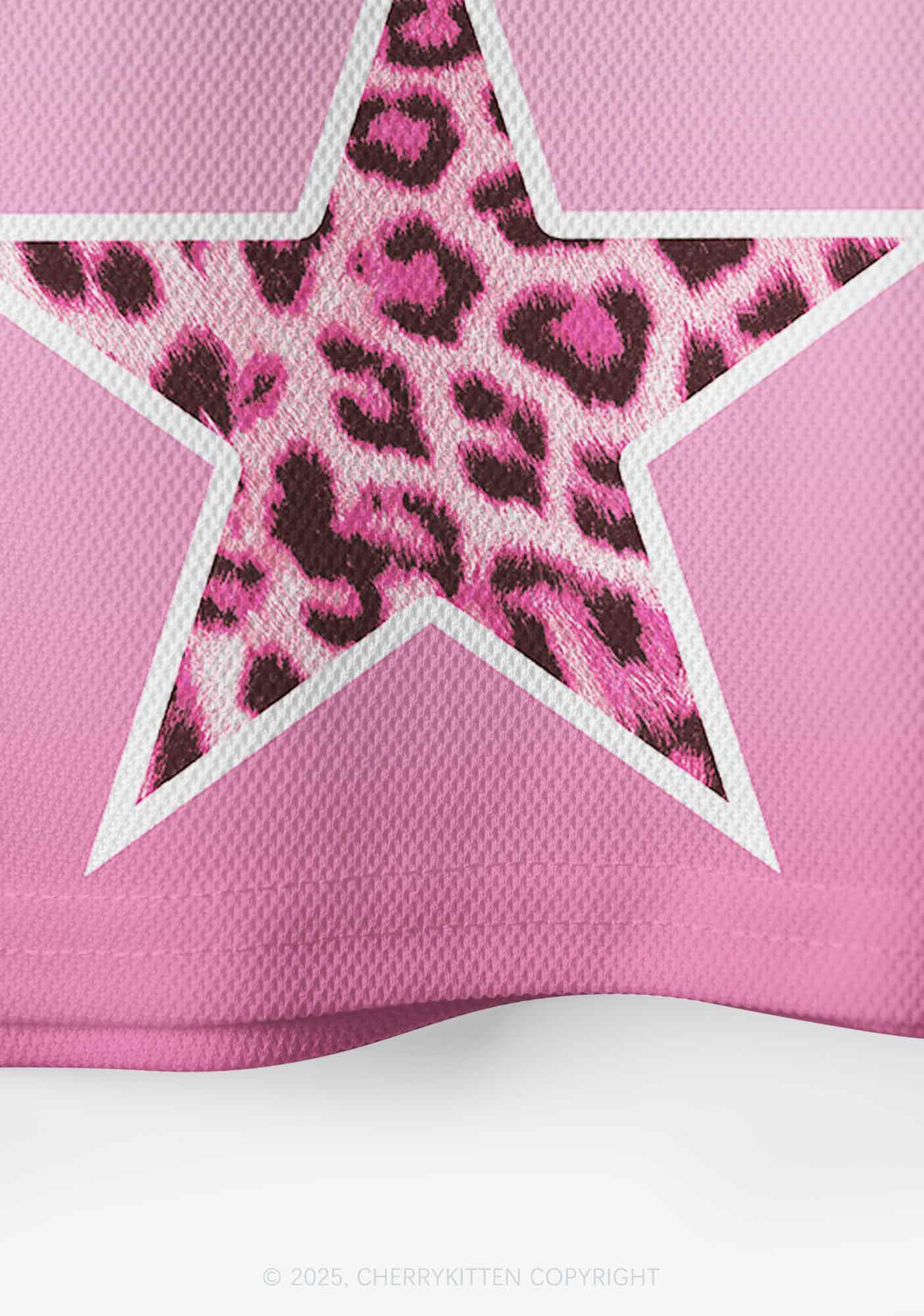 Custom Leopard Star Cxxt Y2K Crop Sport Jersey Shirts Cherrykitten - Image 4