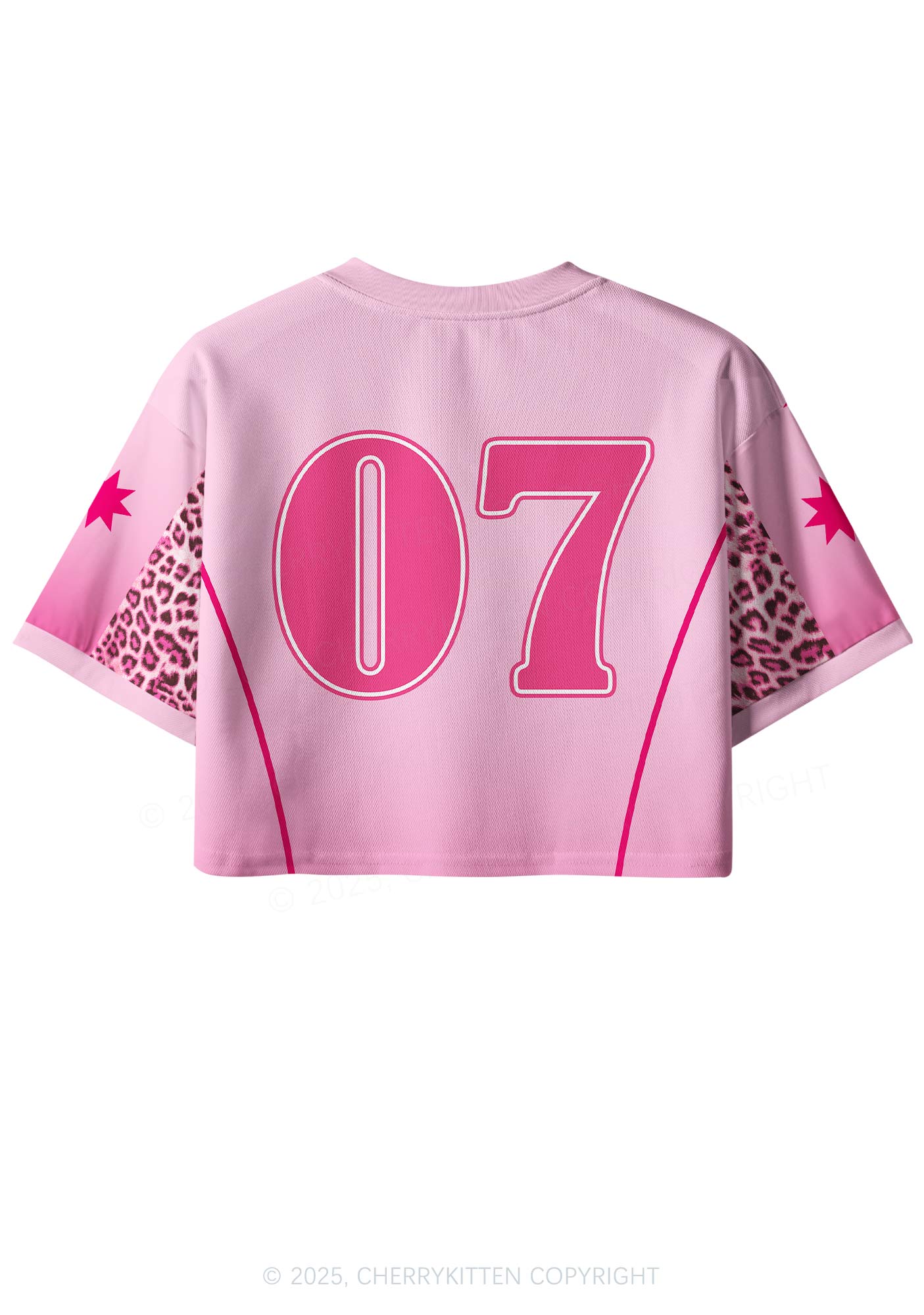 Custom Leopard Star Faggot Pride Y2K Crop Sport Jersey Shirts Cherrykitten - Image 2