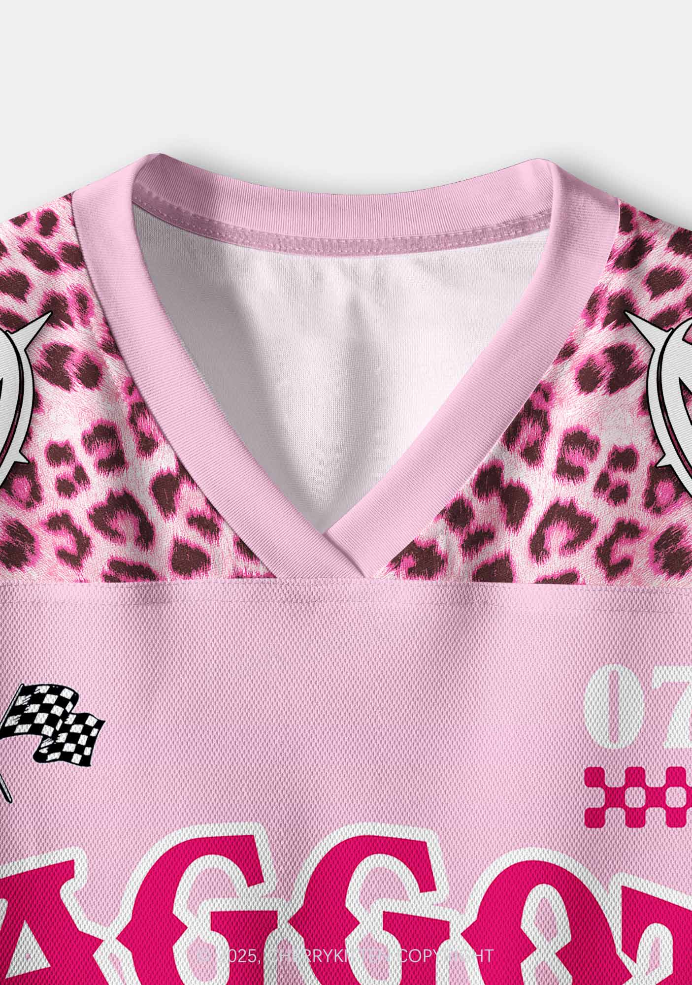 Custom Leopard Star Faggot Pride Y2K Crop Sport Jersey Shirts Cherrykitten - Image 3