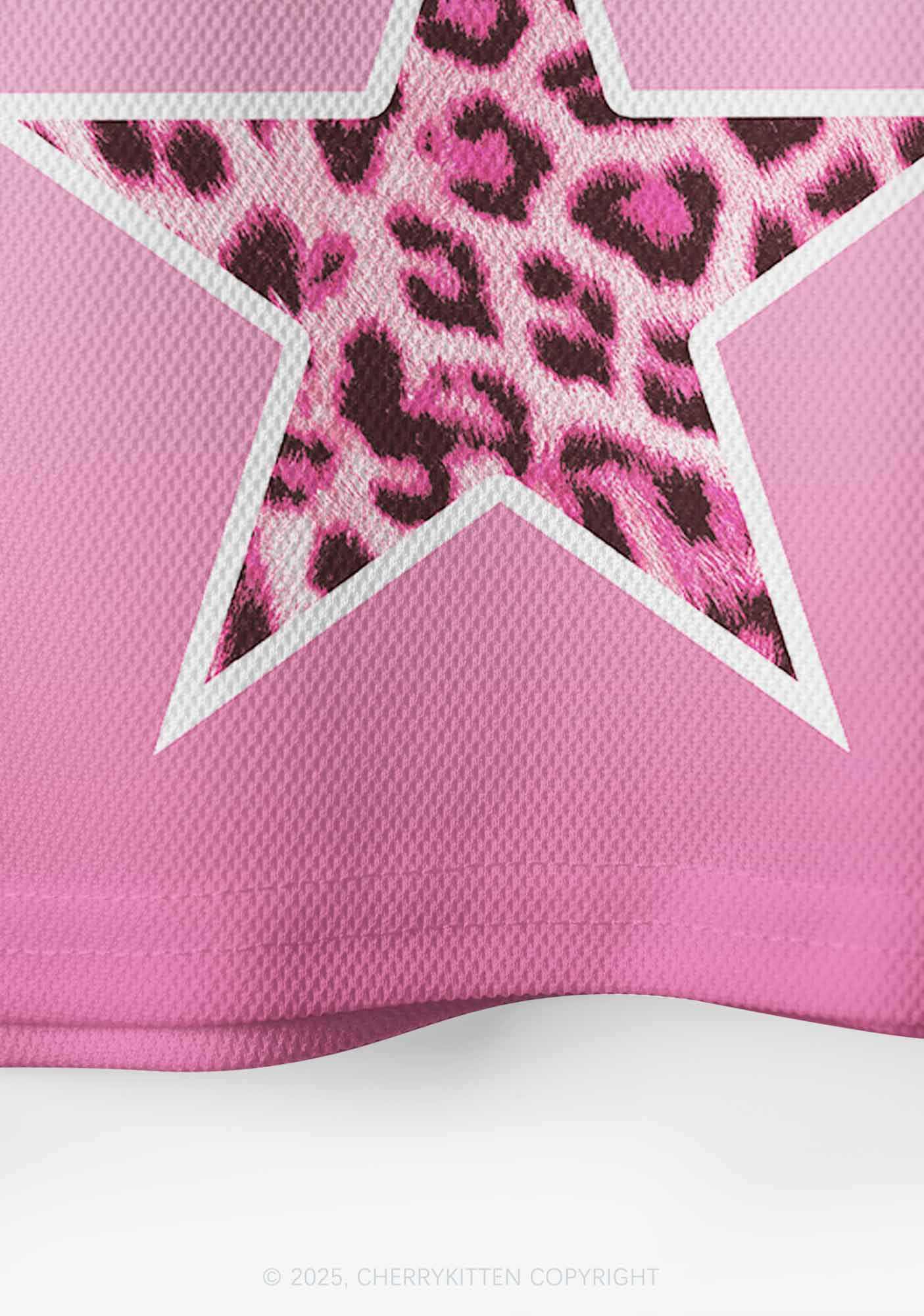 Custom Leopard Star Faggot Pride Y2K Crop Sport Jersey Shirts Cherrykitten - Image 4