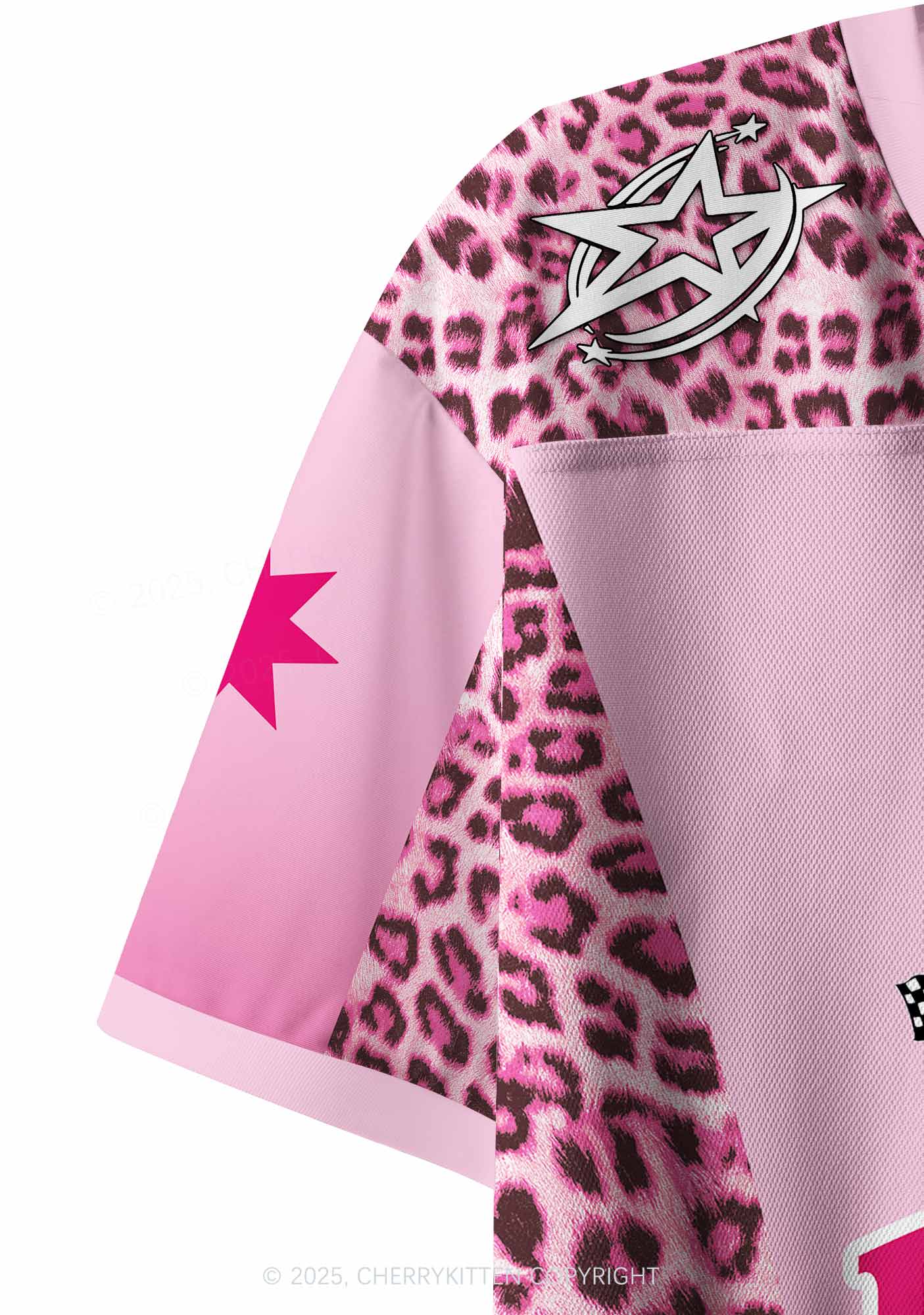 Custom Leopard Star Faggot Pride Y2K Crop Sport Jersey Shirts Cherrykitten - Image 5