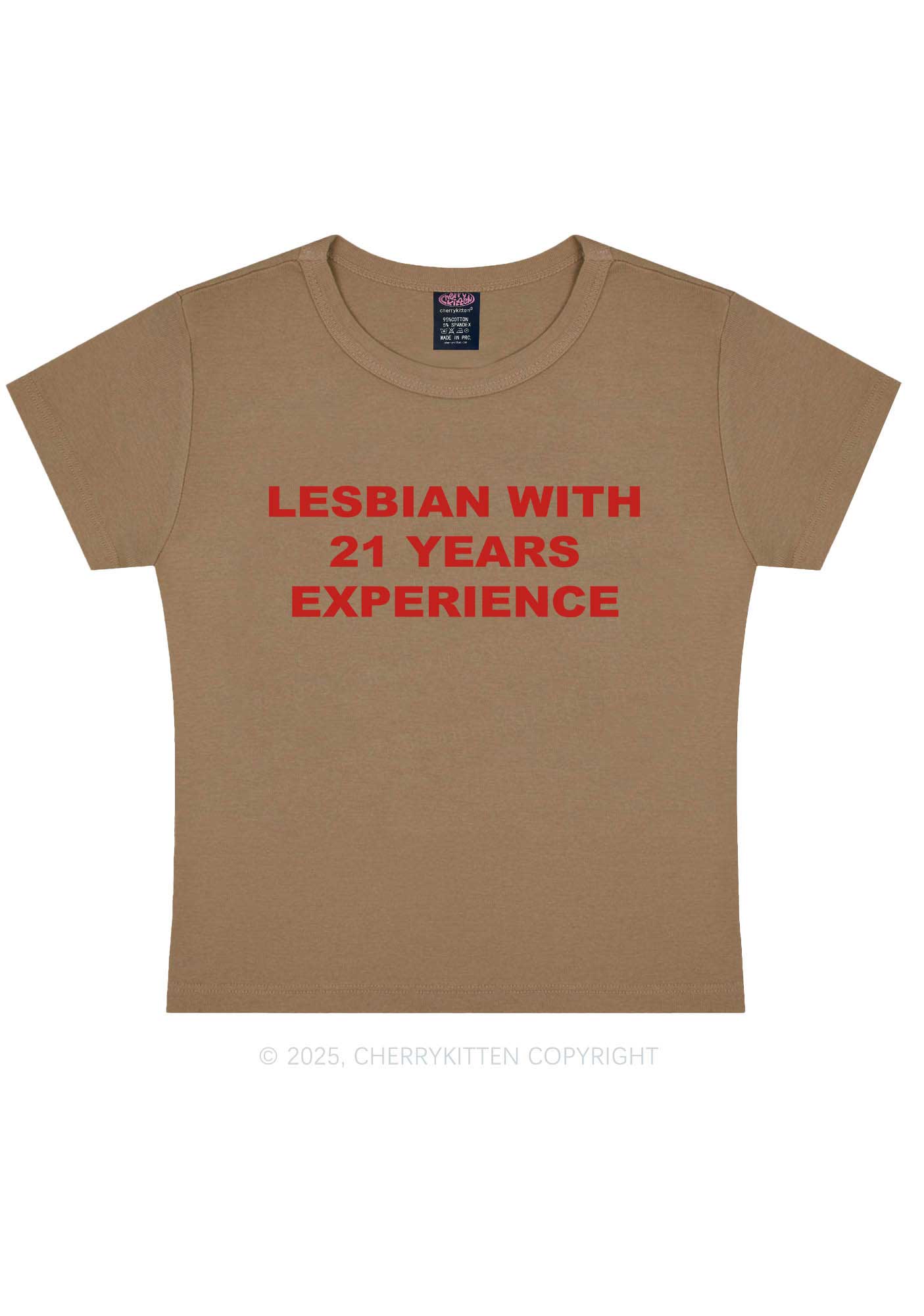 Custom Lesbian Experience Pride Y2K Baby Tee Cherrykitten - Image 11