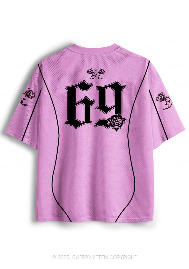 Custom Lesbian Princess Rose Pride Y2K Sport Jersey Shirts Cherrykitten - Image 2
