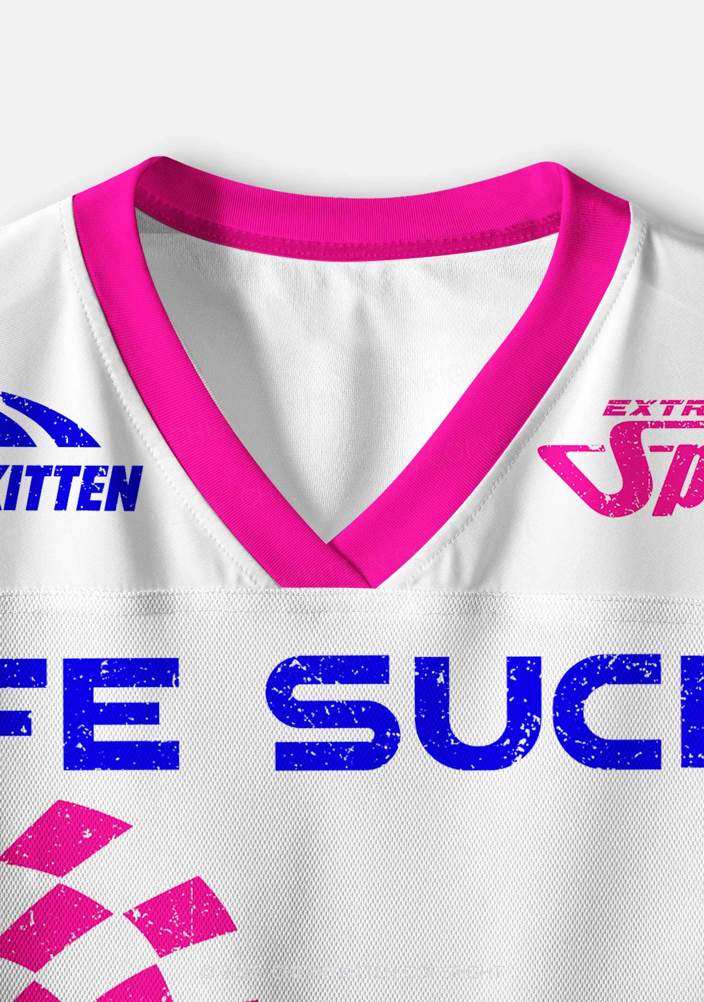 Custom Life Sucks Y2K Crop Sport Jersey Shirts Cherrykitten - Image 3