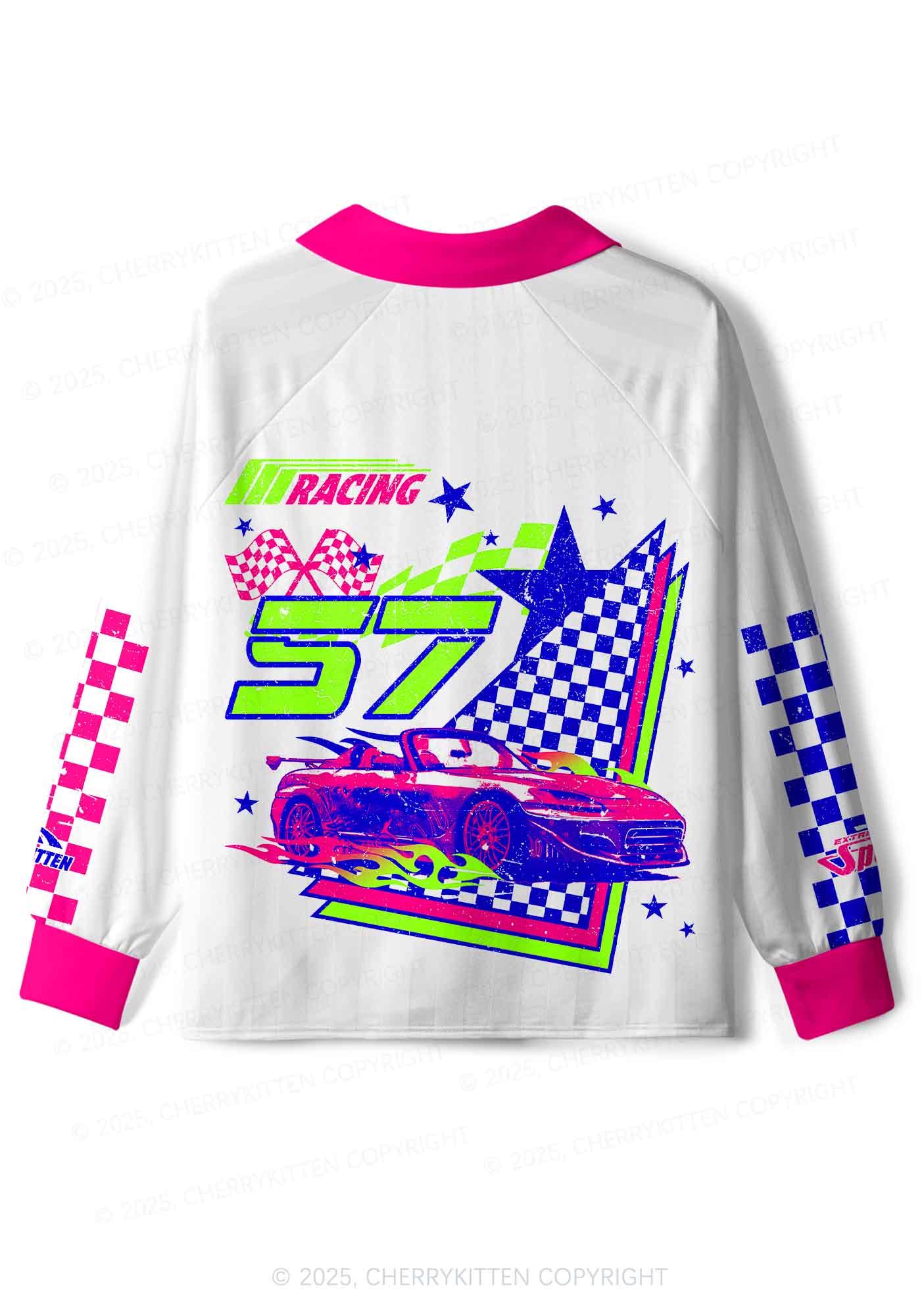 Custom Life Sucks Y2K Sport Long Sleeve Jersey Shirts Cherrykitten - Image 3