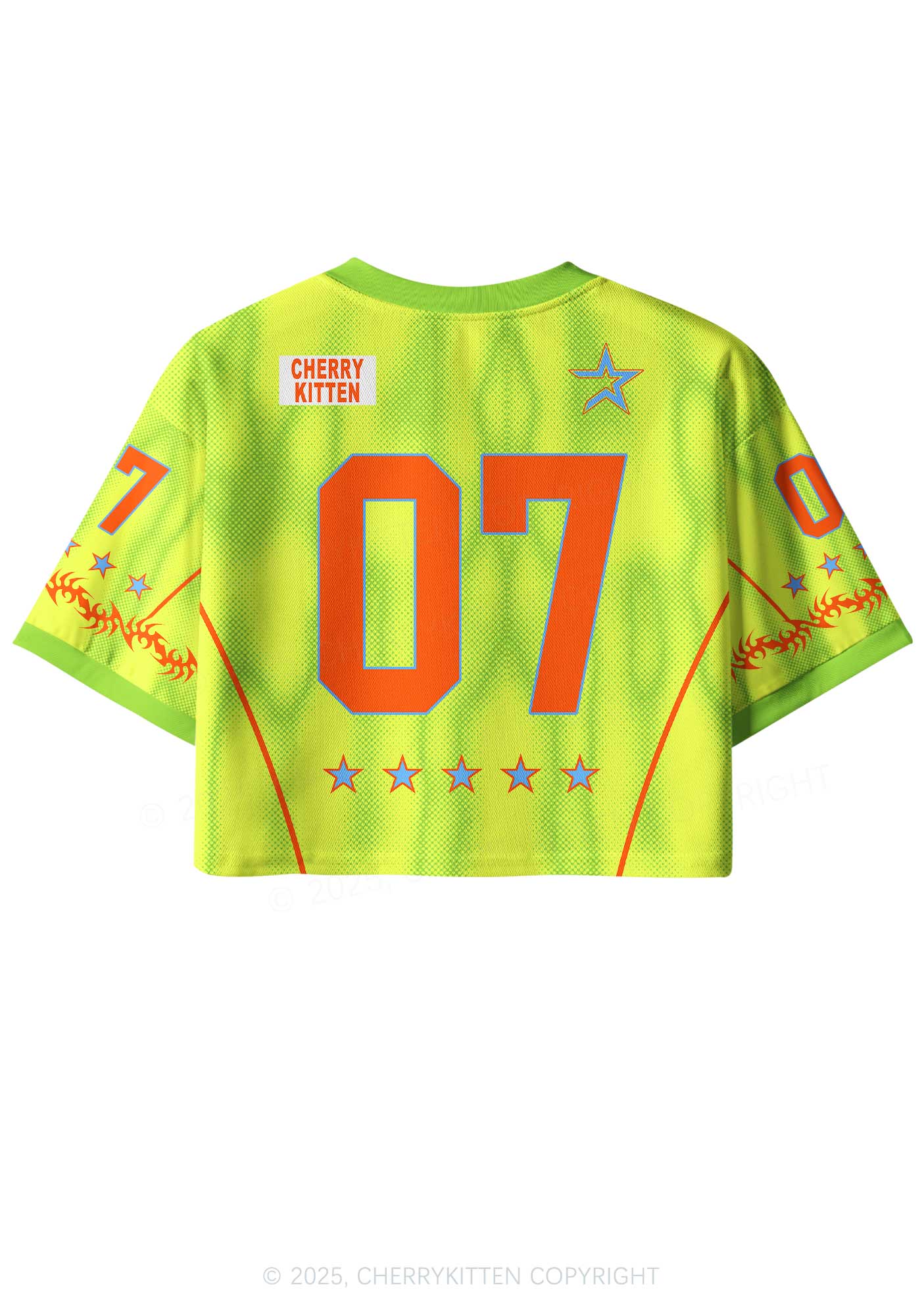 Custom Lime Cxxt Y2K Crop Sport Jersey Shirts Cherrykitten - Image 2