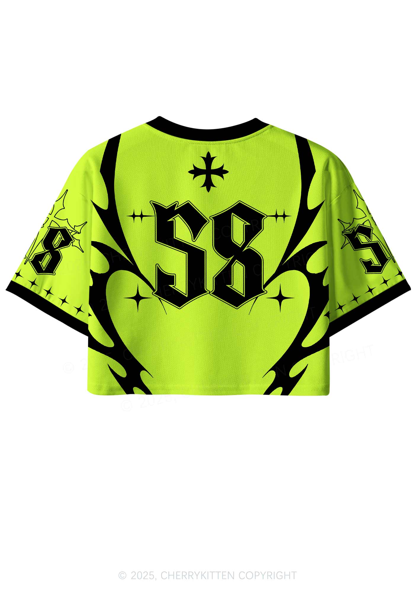 Custom Lime Green Cxxt Y2K Crop Sport Jersey Shirts Cherrykitten - Image 2