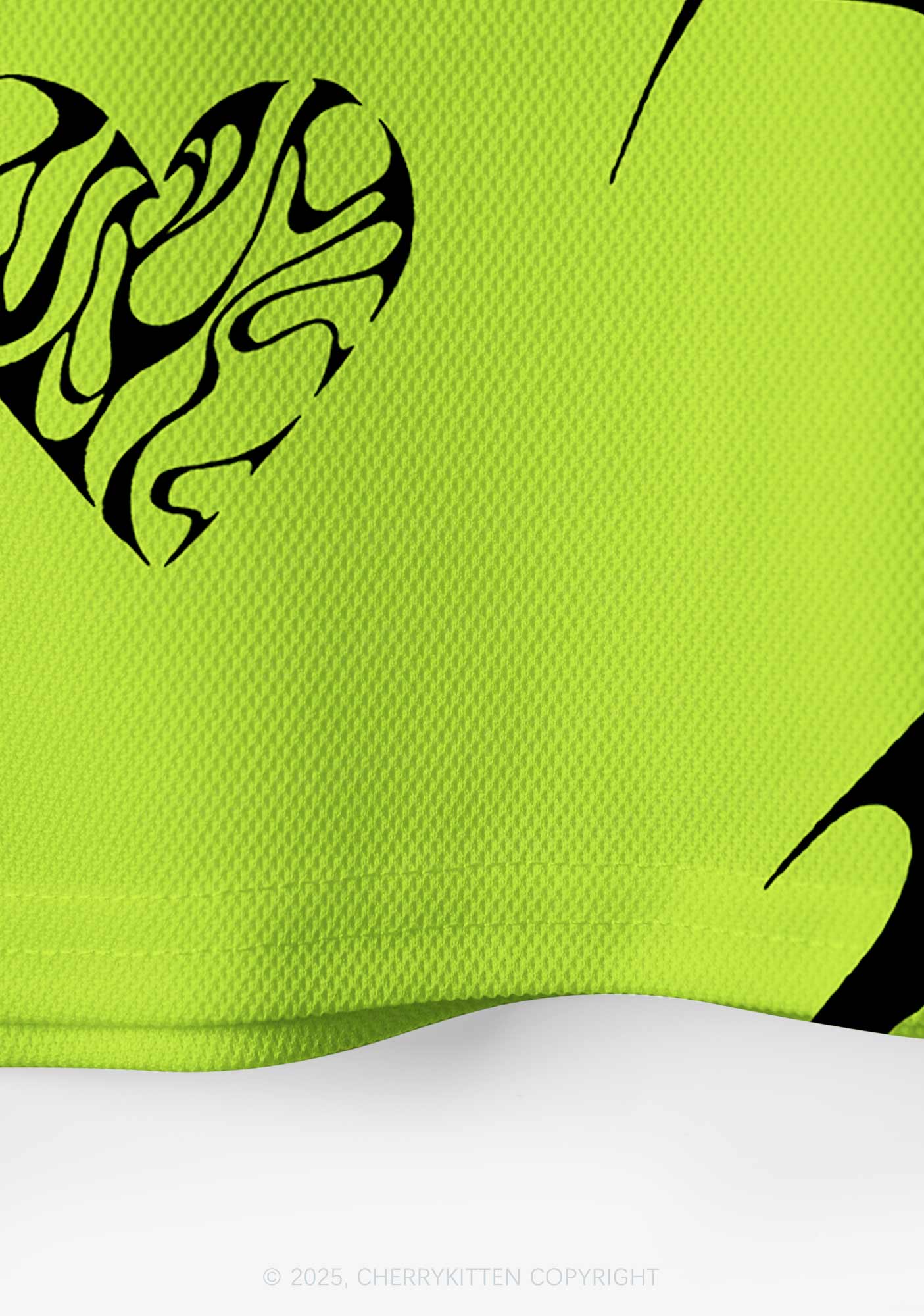 Custom Lime Green Cxxt Y2K Crop Sport Jersey Shirts Cherrykitten - Image 5