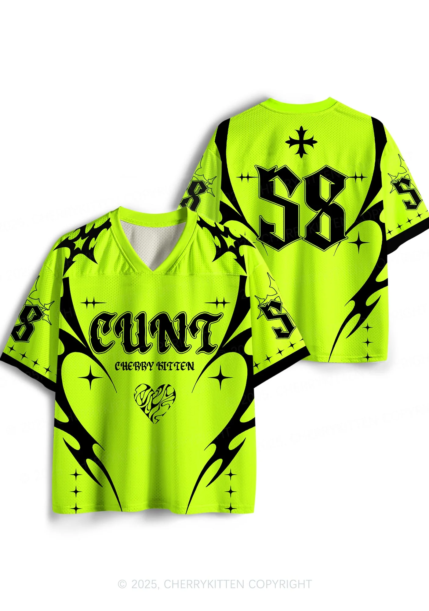Custom Lime Green Cxxt Y2K Sport Jersey Shirts Cherrykitten - Image 3