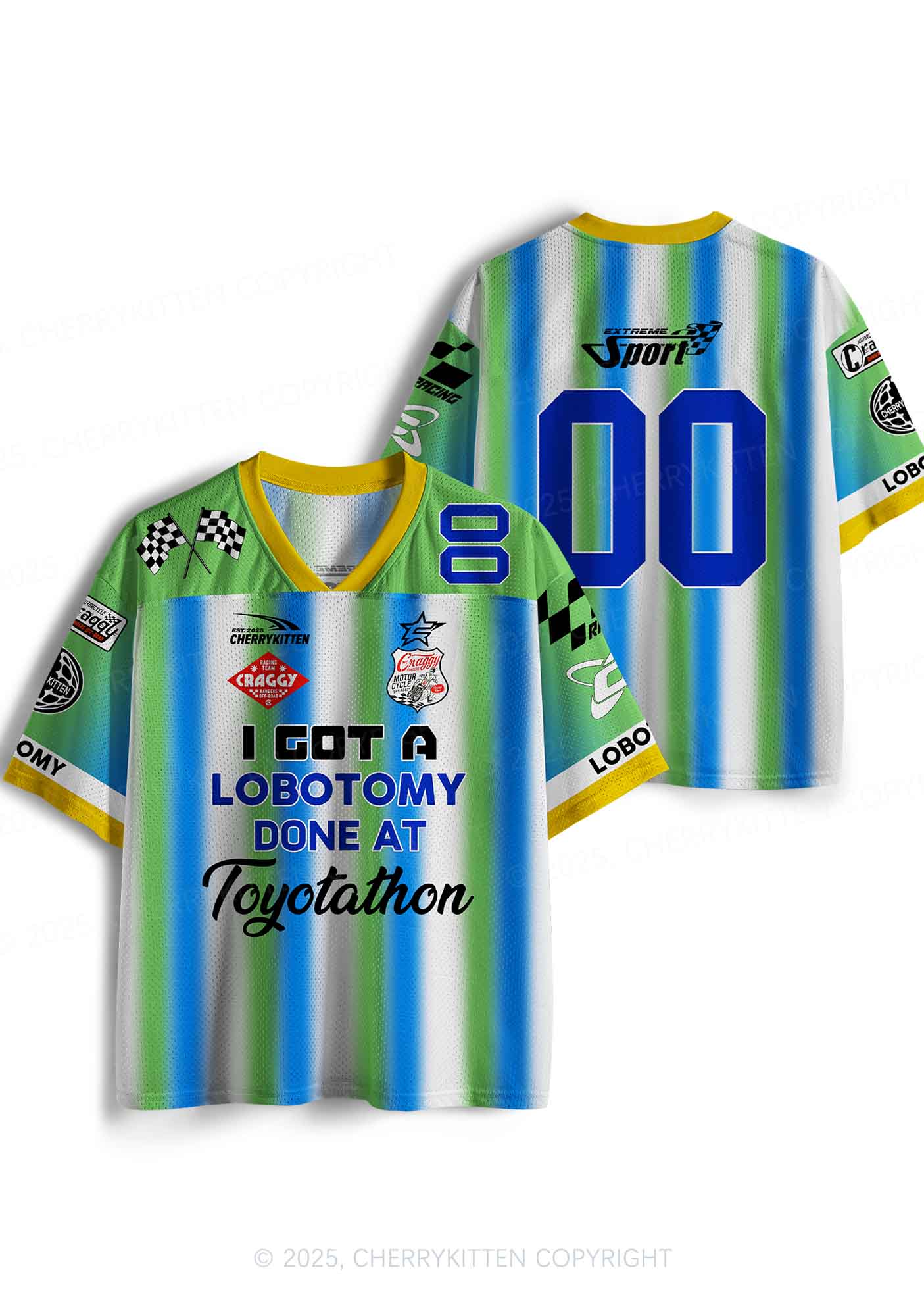 Custom Lobotomy At Toyotathon Y2K Sport Jersey Shirts Cherrykitten - Image 3