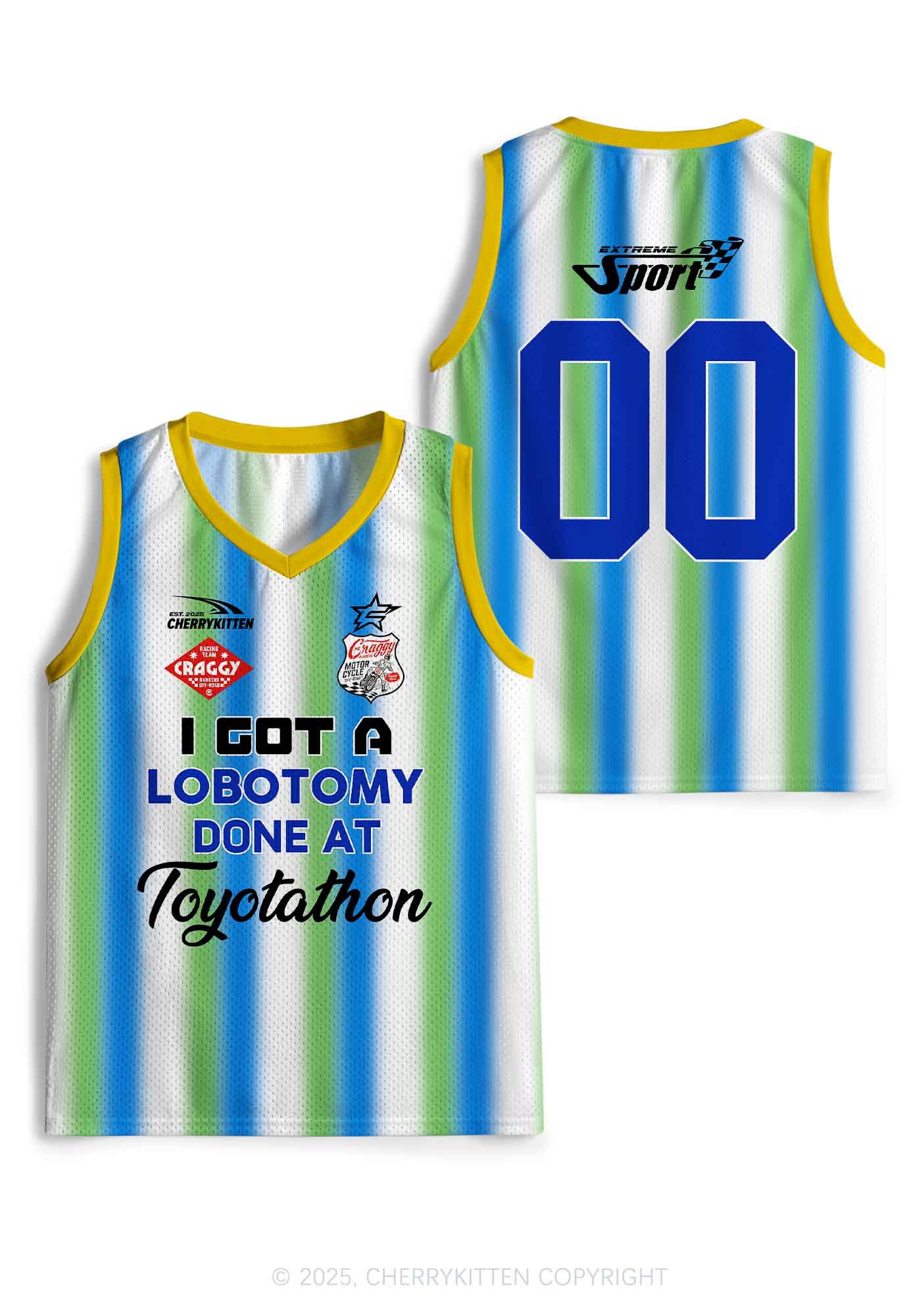 Custom Lobotomy At Toyotathon Y2K Sport Jersey Tank Cherrykitten - Image 3