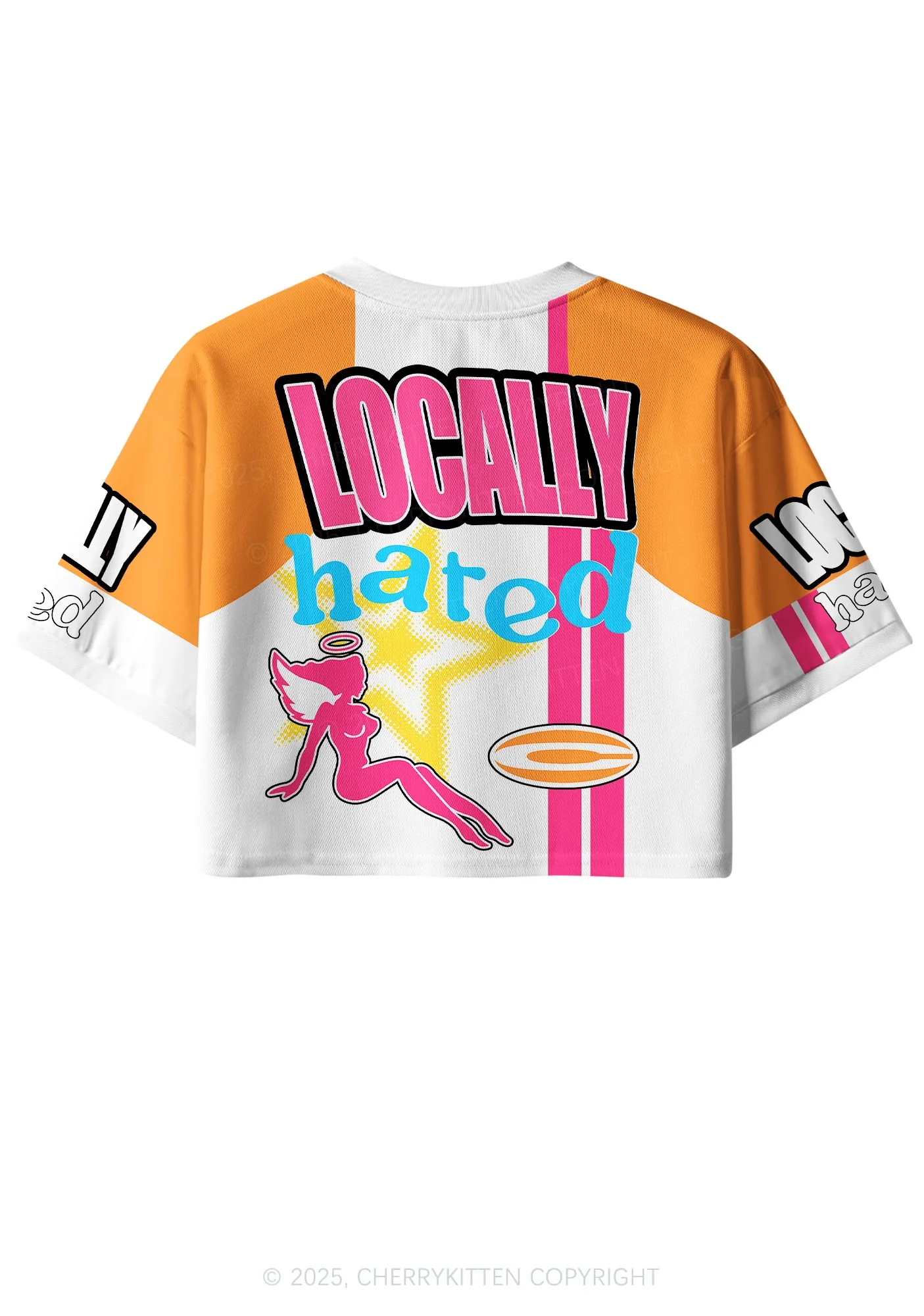 Custom Locally Hated Girl Y2K Crop Sport Jersey Shirts Cherrykitten - Image 2