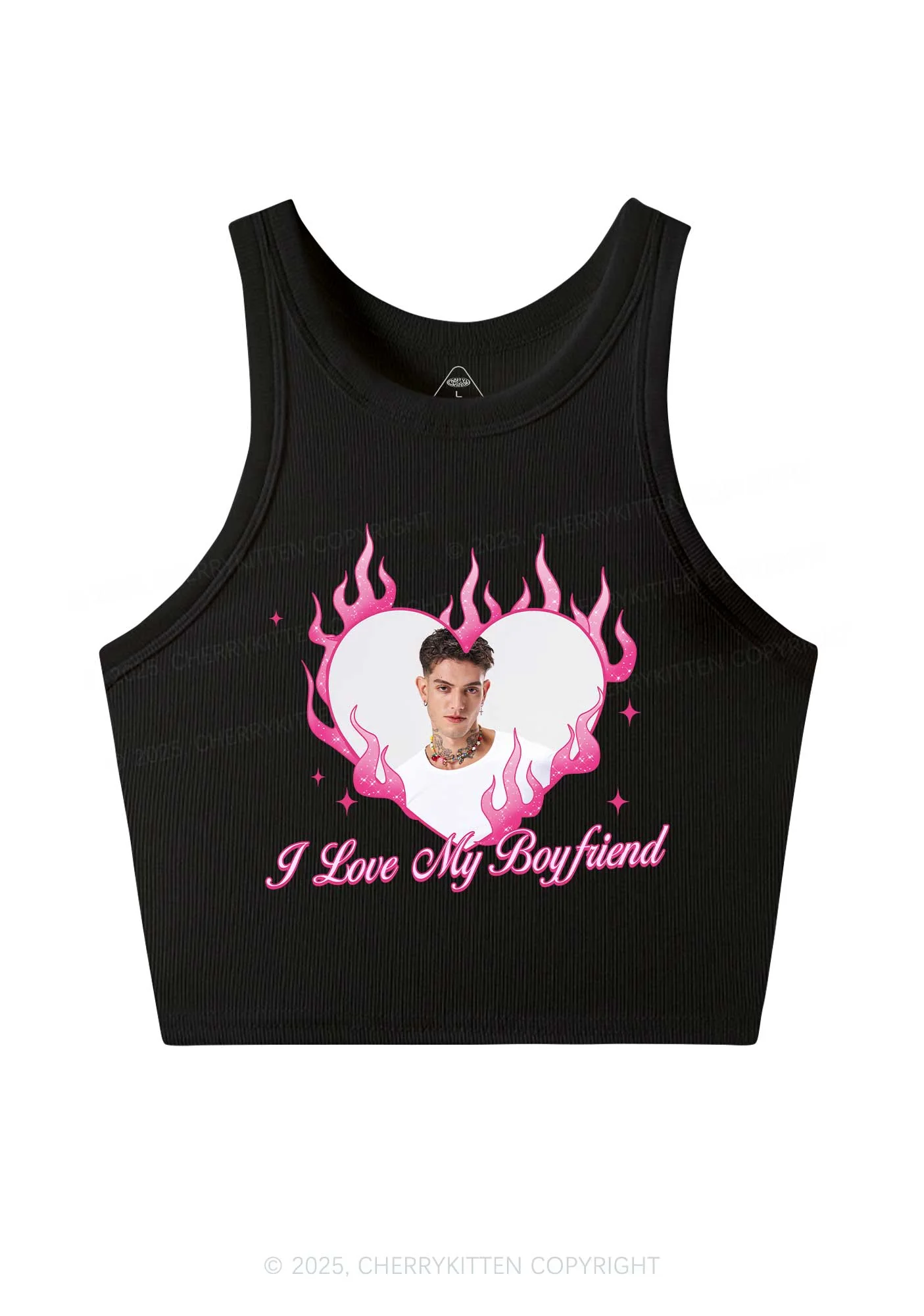 Custom Love Girlfriend Y2K Crop Tank Top Cherrykitten - Image 3