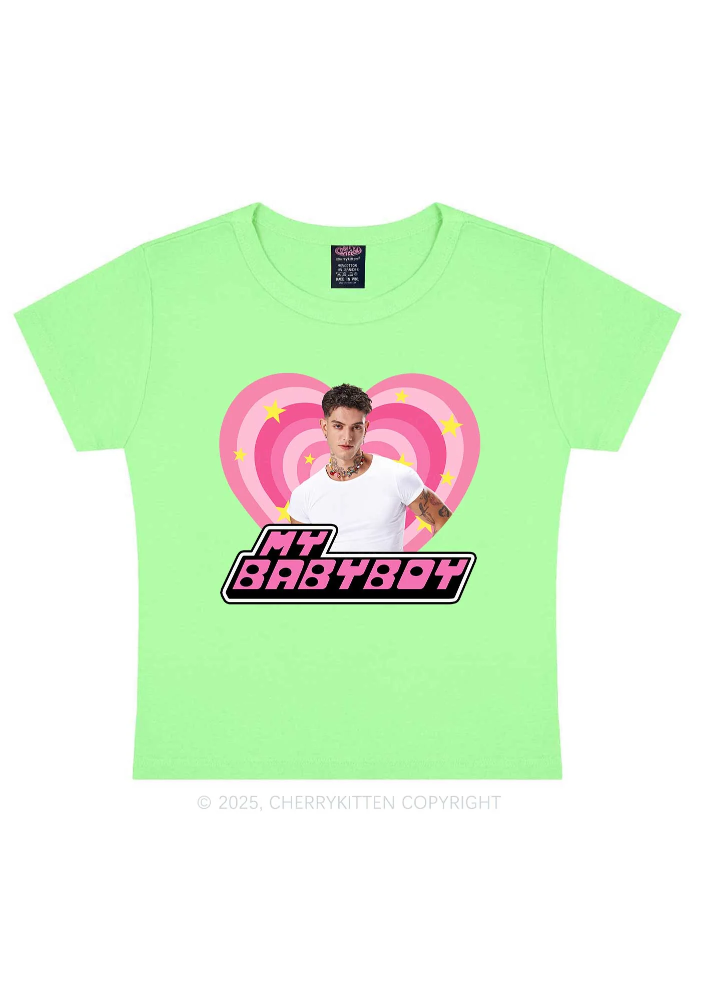 Custom Love My Babyboy Y2K Baby Tee Cherrykitten - Image 10