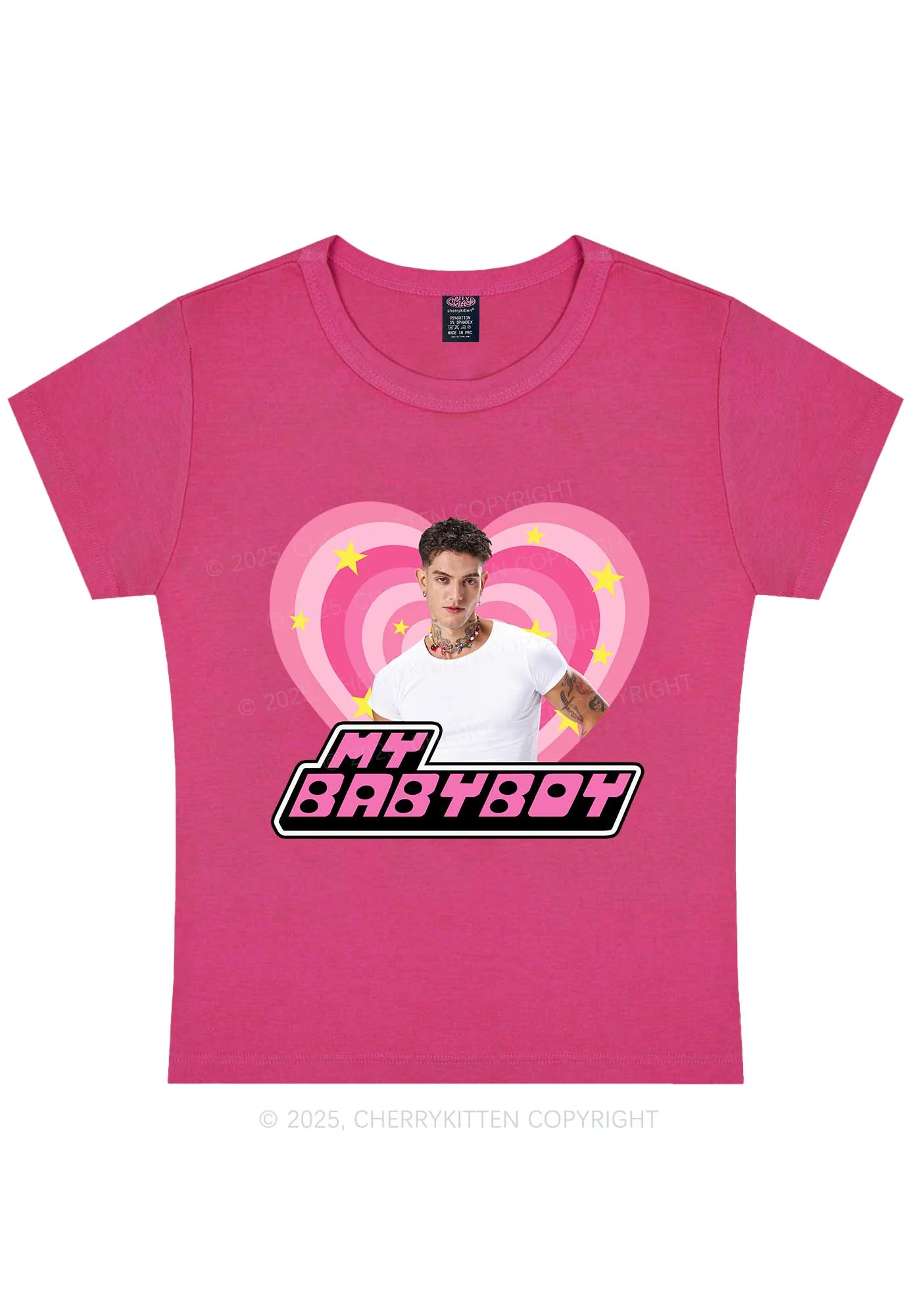 Custom Love My Babyboy Y2K Baby Tee Cherrykitten - Image 5