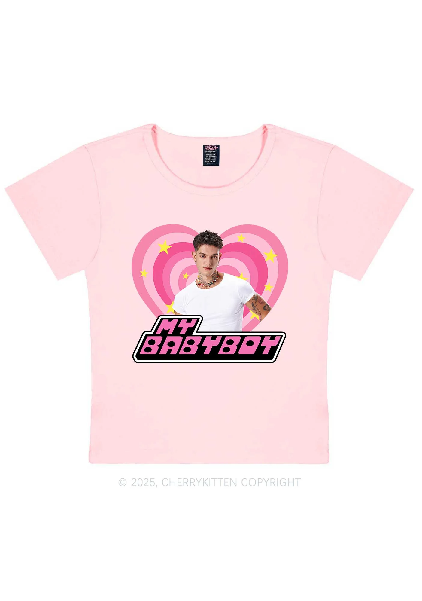 Custom Love My Babyboy Y2K Baby Tee Cherrykitten - Image 9