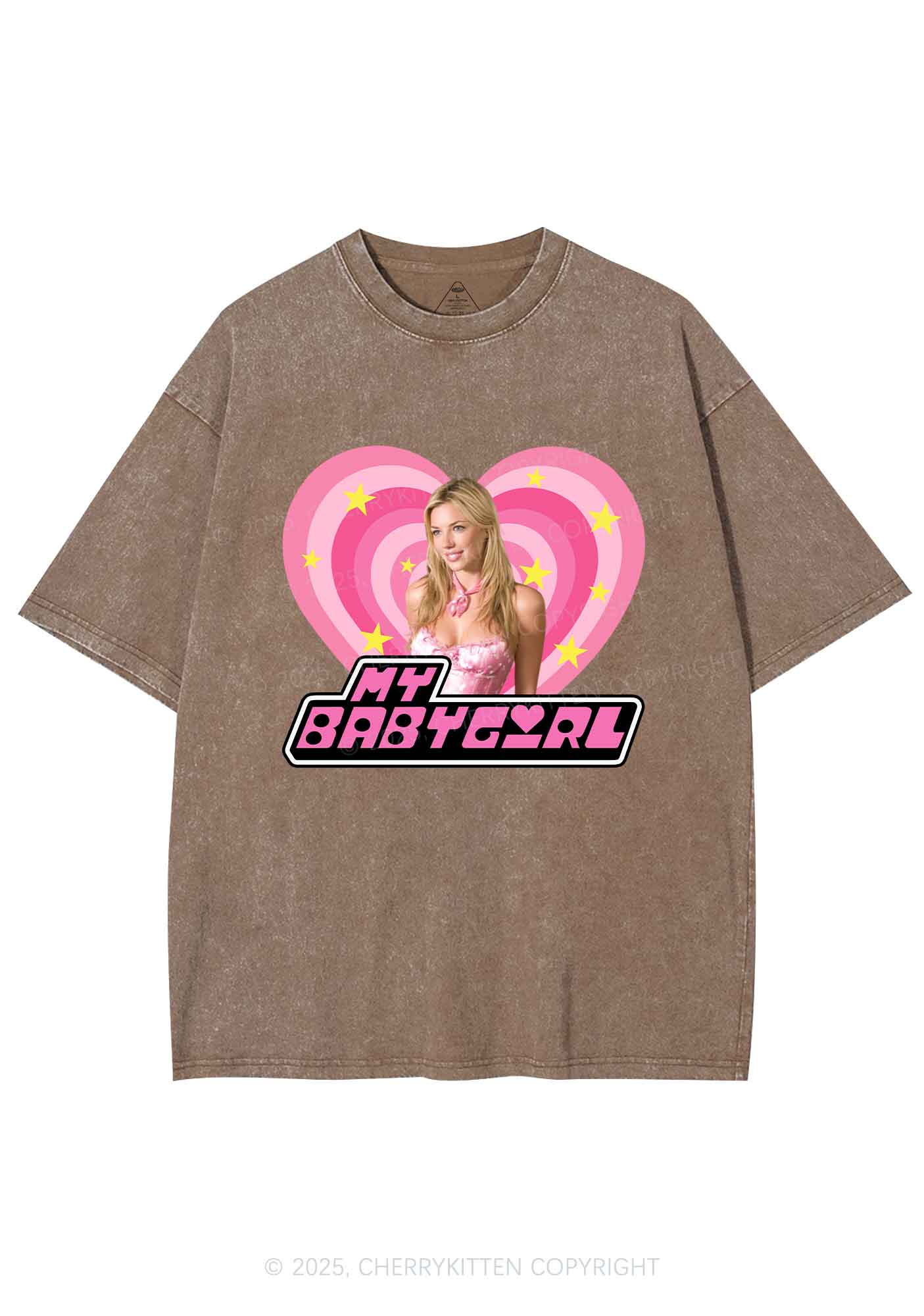 Custom Love My Babyboy Y2K Shirts Washed Tee Cherrykitten - Image 8