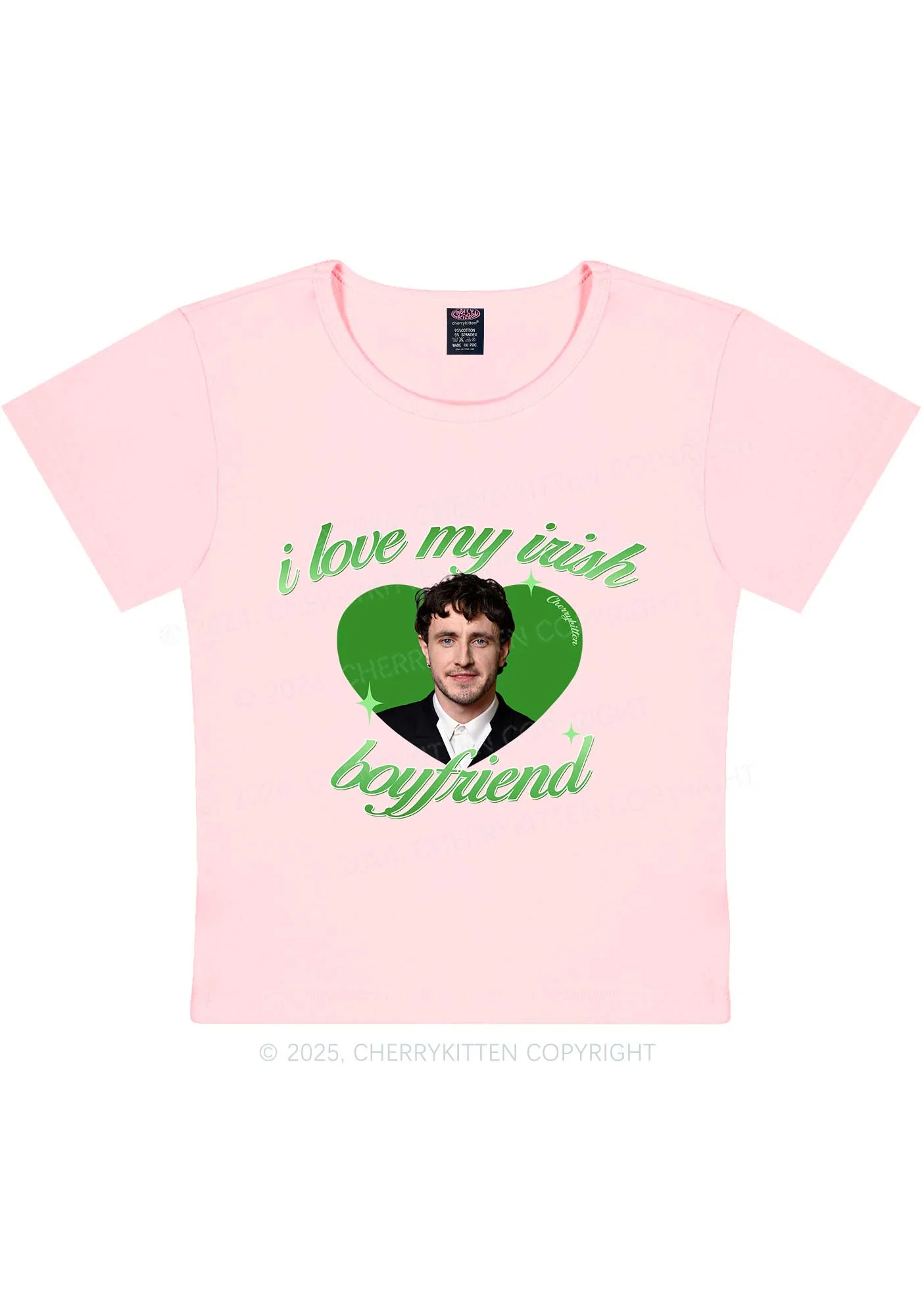 Custom Love My Irish Boyfriend St Patricks Y2K Baby Tee Cherrykitten - Image 11