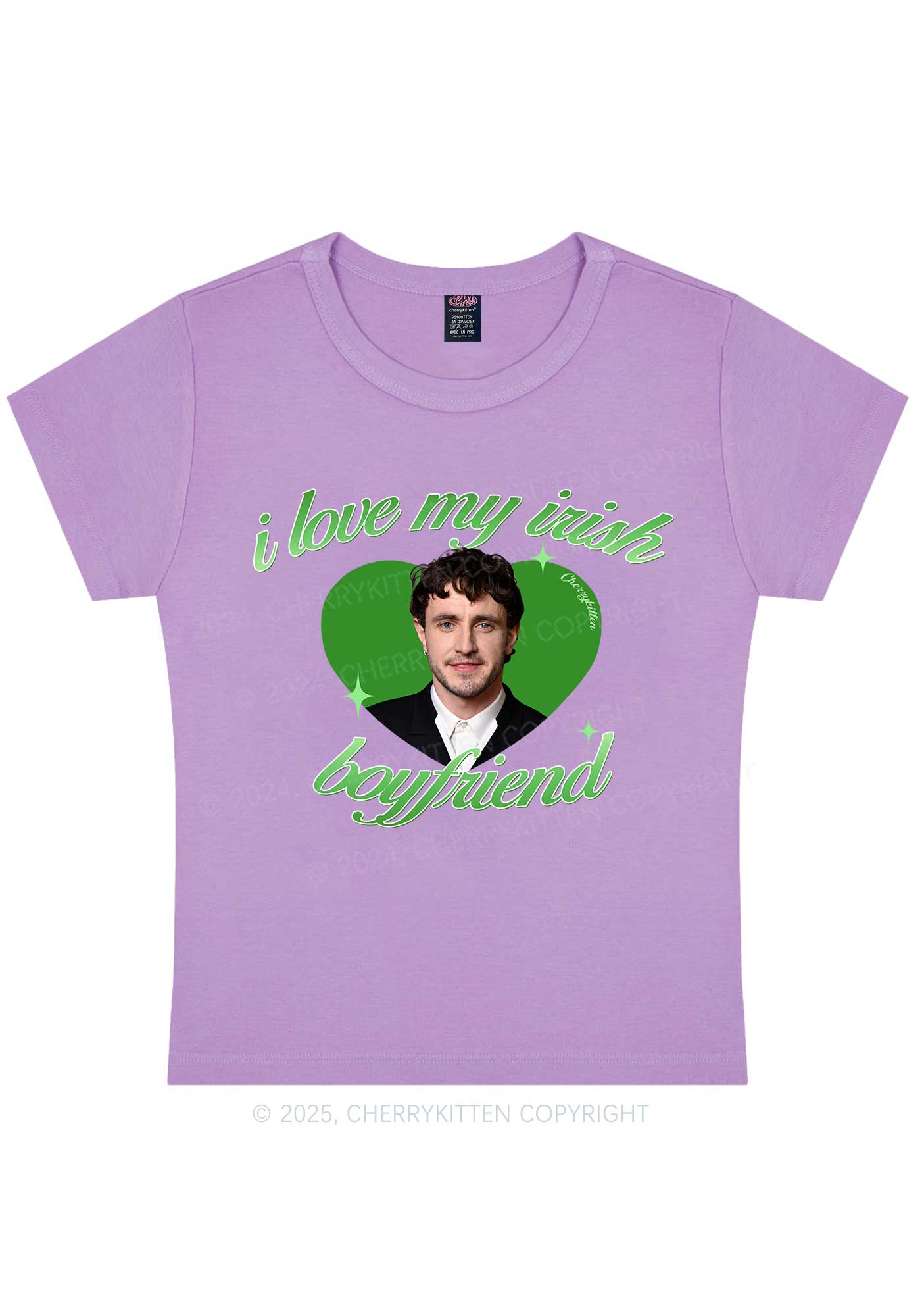 Custom Love My Irish Boyfriend St Patricks Y2K Baby Tee Cherrykitten - Image 5