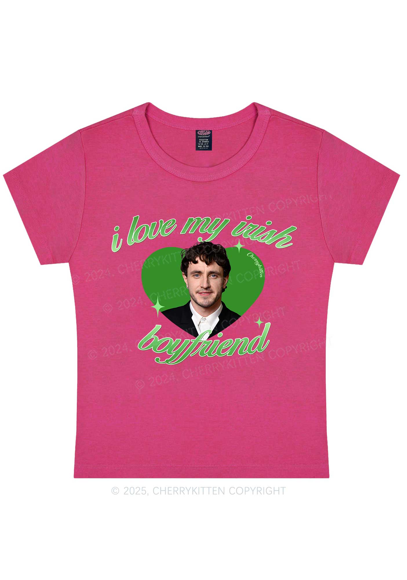 Custom Love My Irish Boyfriend St Patricks Y2K Baby Tee Cherrykitten - Image 6
