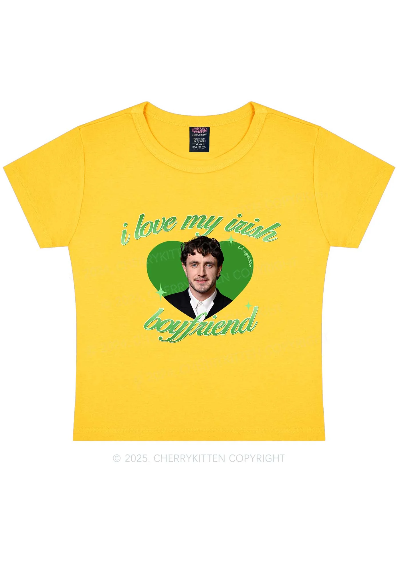 Custom Love My Irish Boyfriend St Patricks Y2K Baby Tee Cherrykitten - Image 8