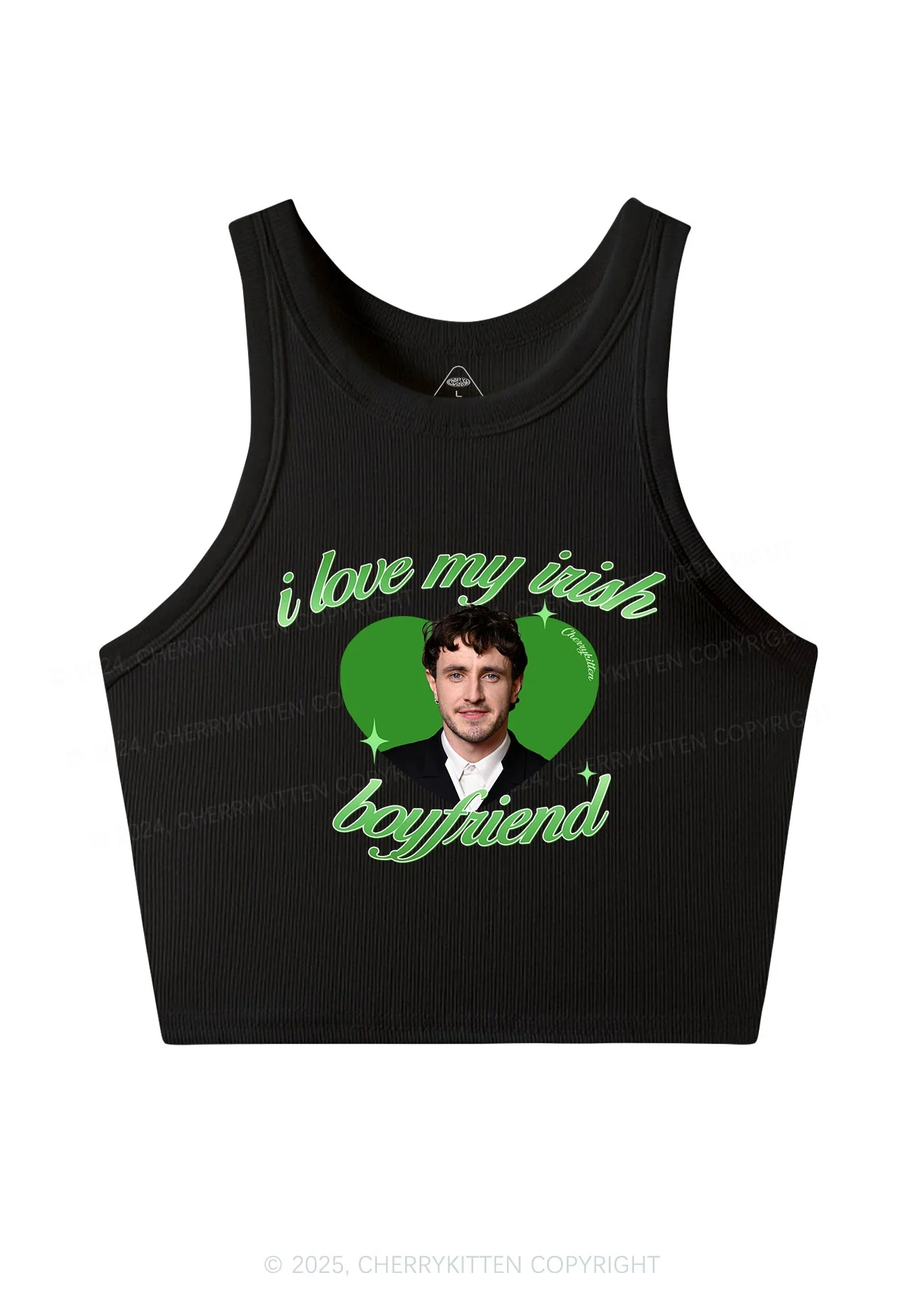 Custom Love My Irish Boyfriend St Patricks Y2K Crop Tank Top Cherrykitten - Image 4