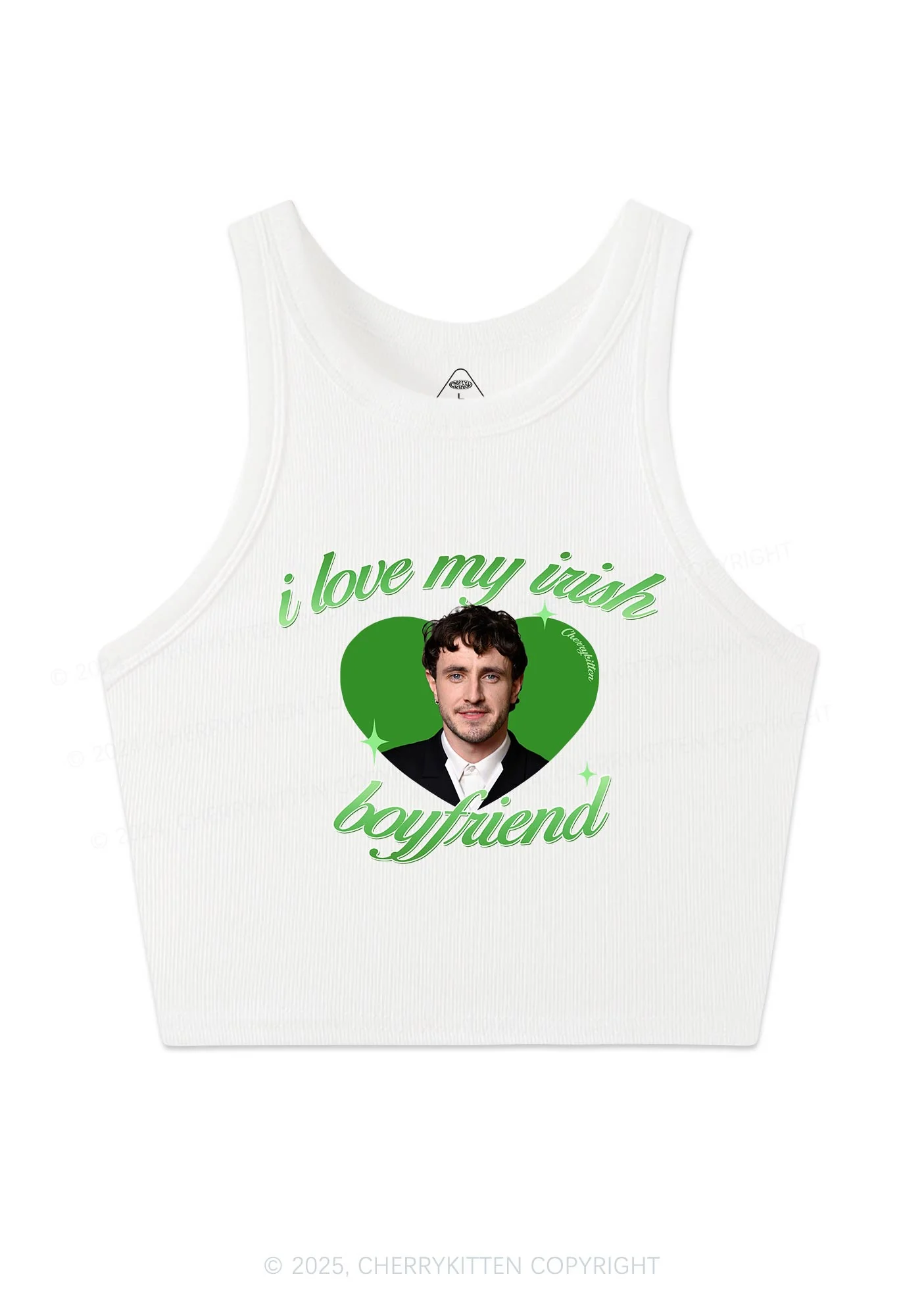 Custom Love My Irish Boyfriend St Patricks Y2K Crop Tank Top Cherrykitten - Image 5