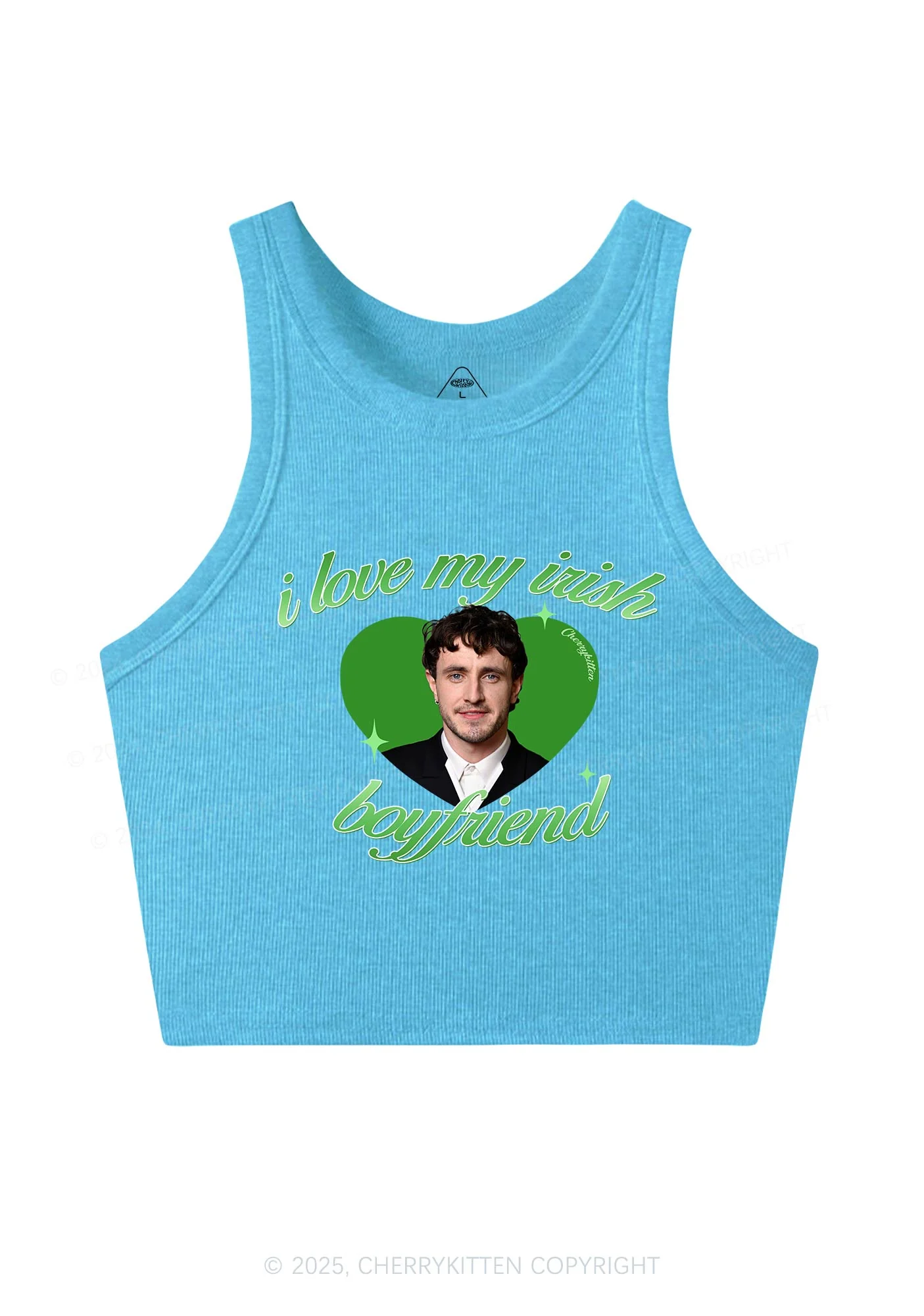 Custom Love My Irish Boyfriend St Patricks Y2K Crop Tank Top Cherrykitten - Image 7
