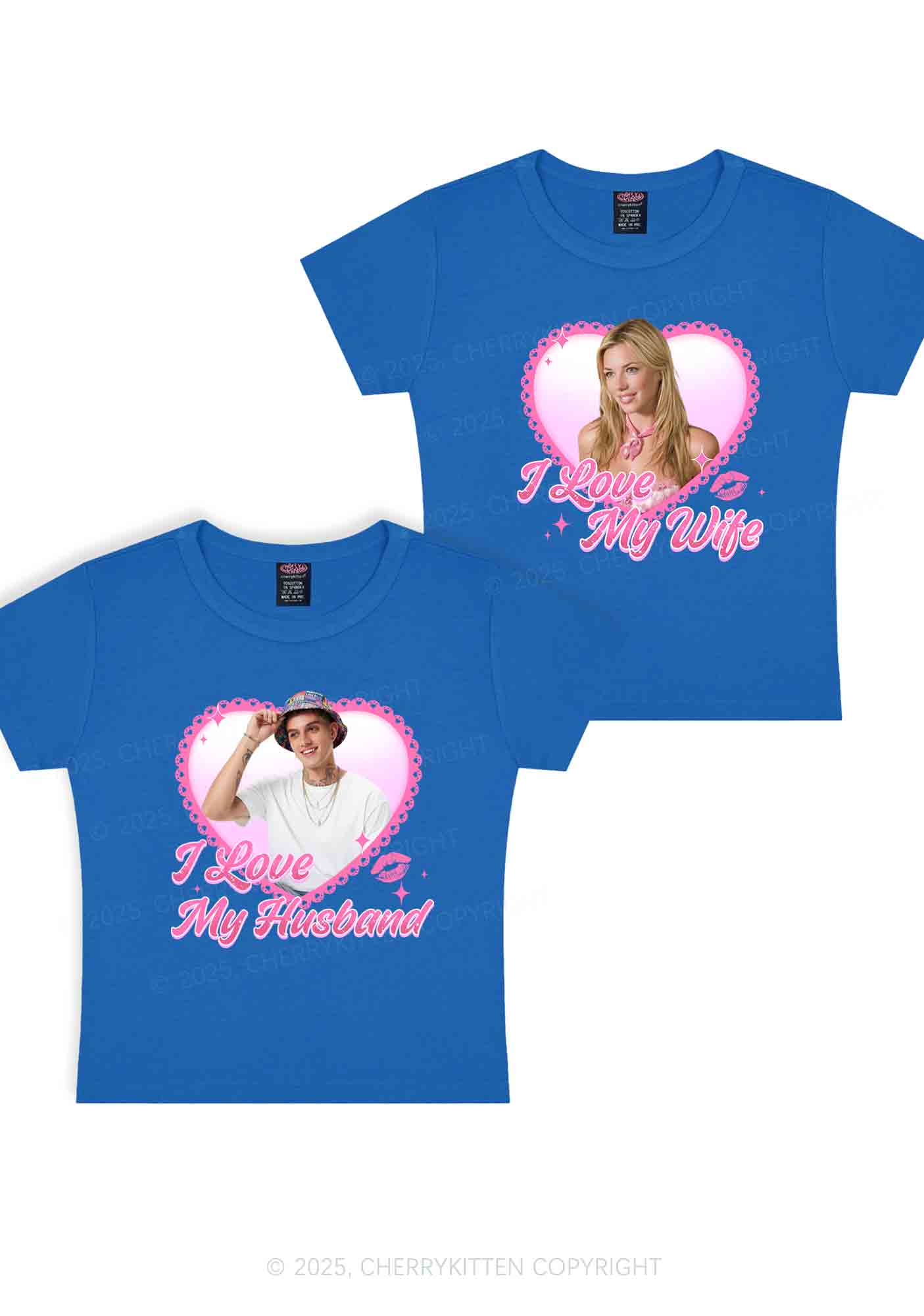 Custom Love My Wife Photo Y2K Valentine's Day Baby Tee Cherrykitten - Image 11