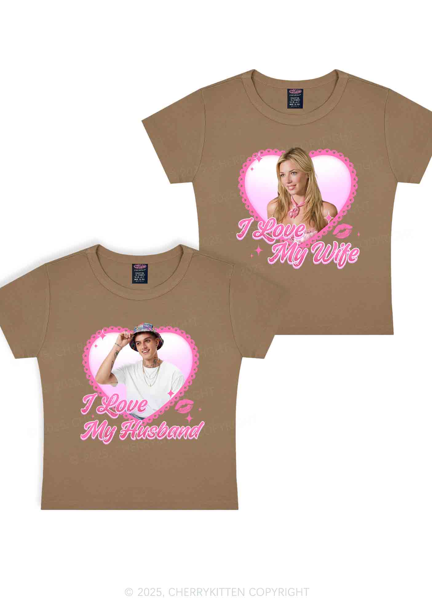 Custom Love My Wife Photo Y2K Valentine's Day Baby Tee Cherrykitten - Image 12