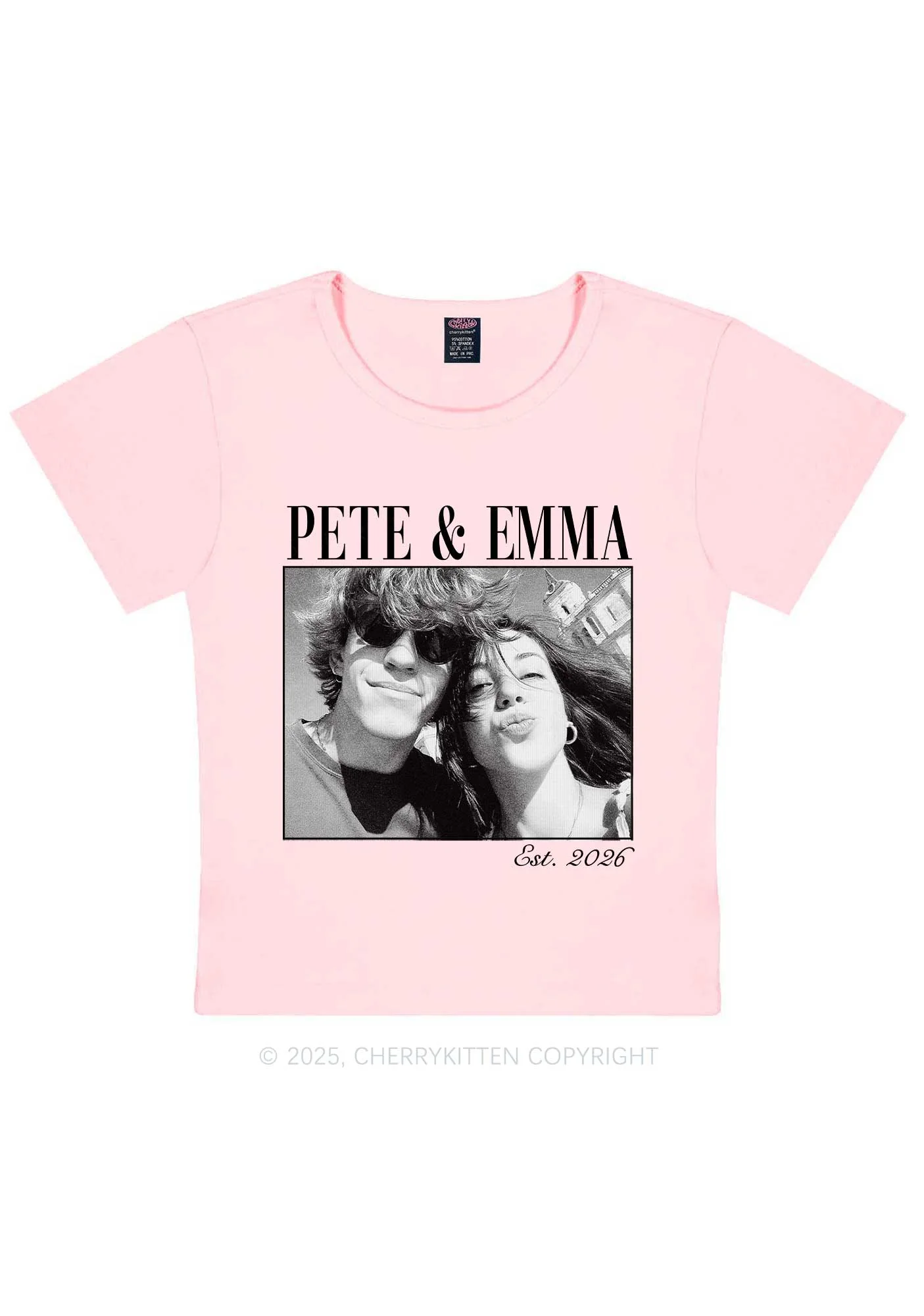 Custom Lover Photo Y2K Baby Tee Cherrykitten - Image 11