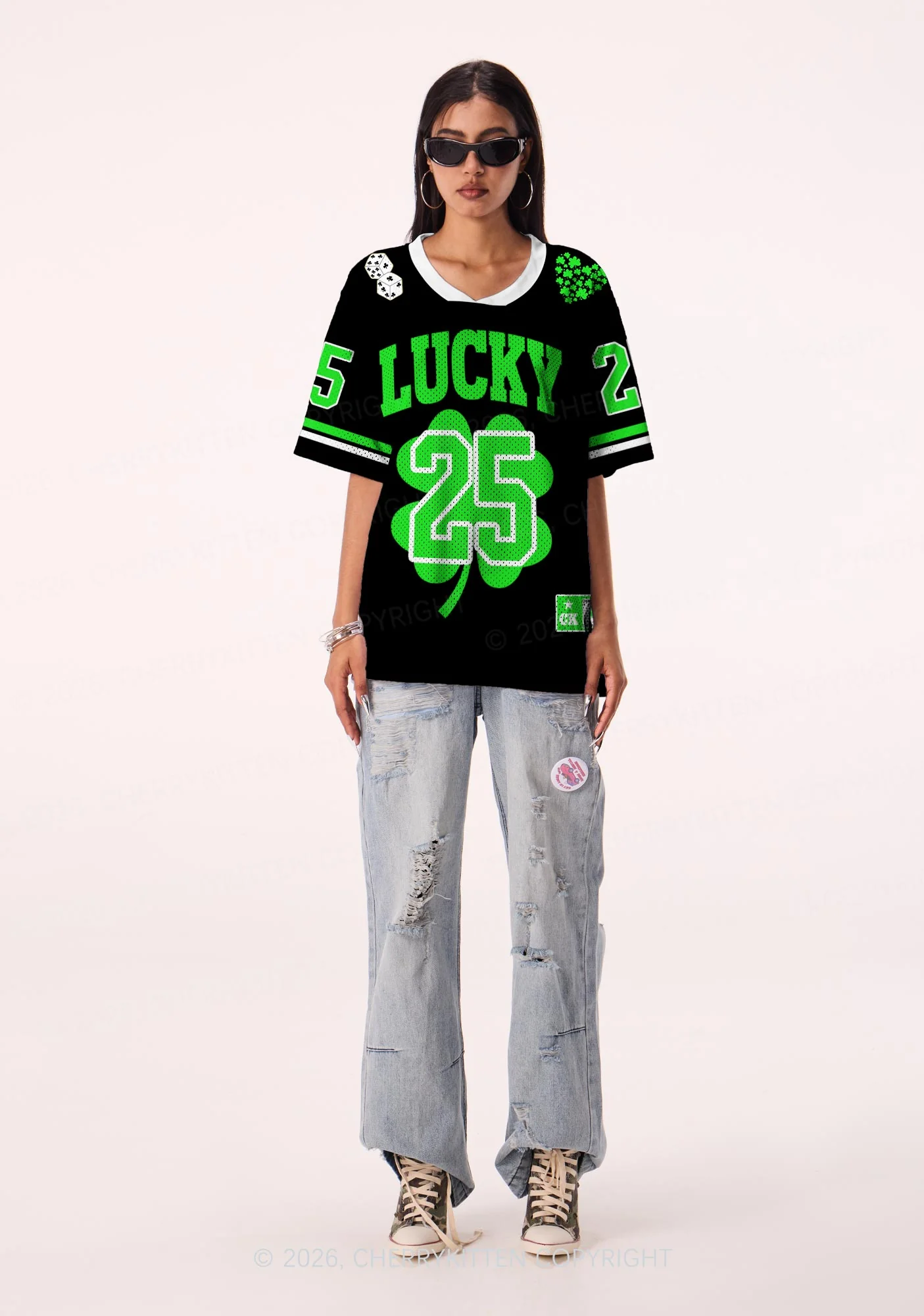 Custom Lucky Horseshoe St Patricks Y2K Sport Jersey Shirts Cherrykitten - Image 2